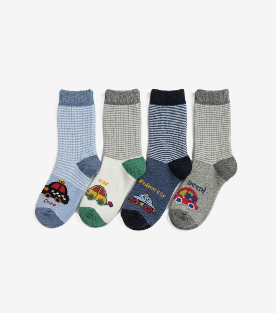 Cars Anti-Rutsch Socken Jungen 4er-Pack