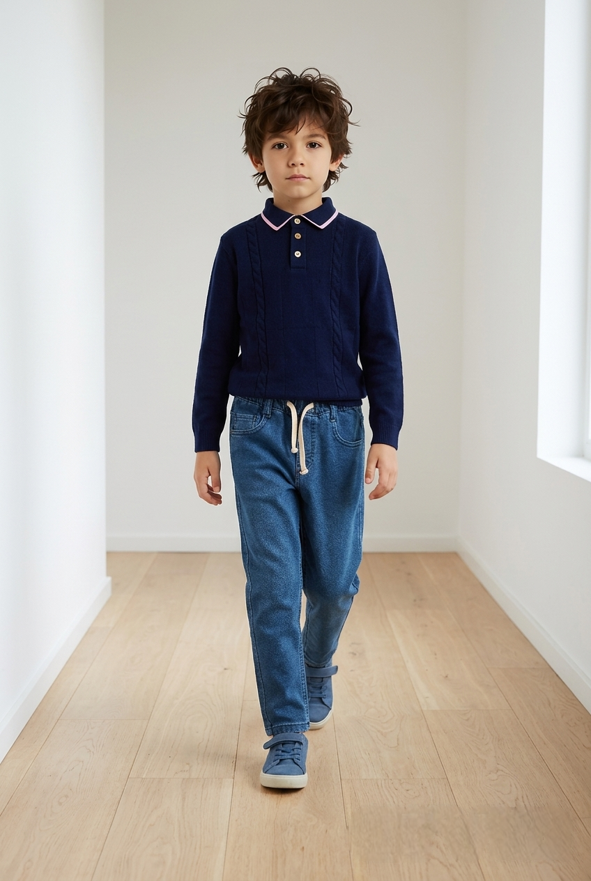 Jungen Jeans mit Tunnelzug – Blau