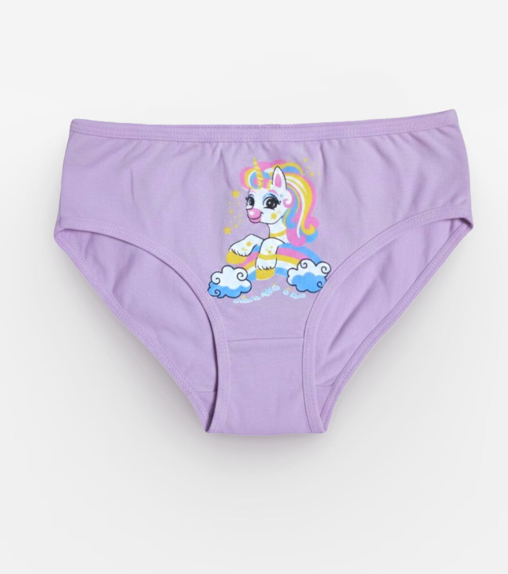 Mädchen Unterhosen 6er-Pack – Einhorn, Cool & Blumen