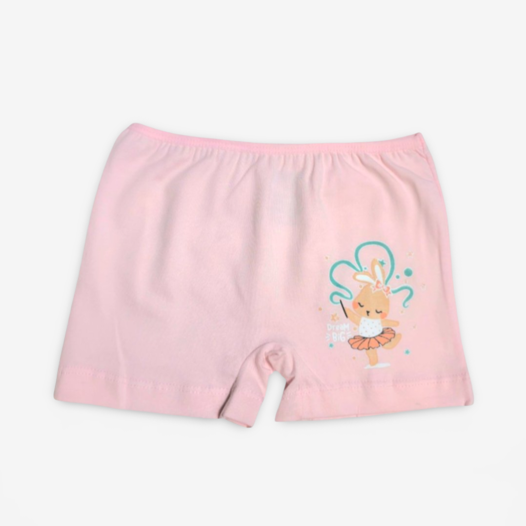 Mädchen Shorts Unterwäsche 6er-Pack – Ballerina Häschen
