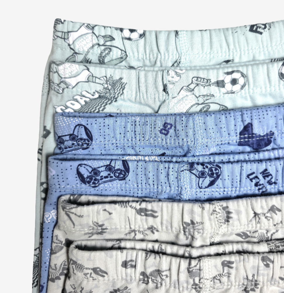 Jungen Boxershorts 6er-Pack – Dino, Gaming & Fussball