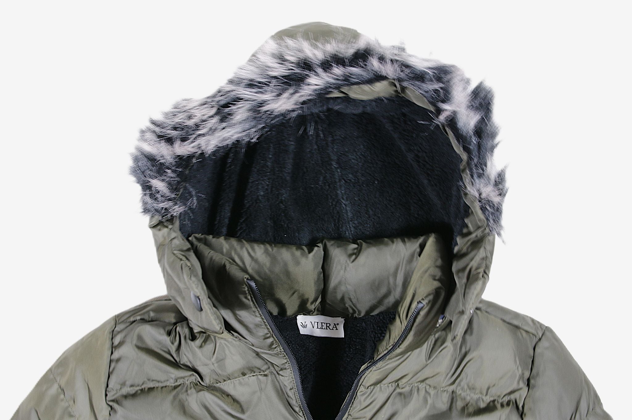 Kinder-Winterjacke mit Kunstfell-Kapuze