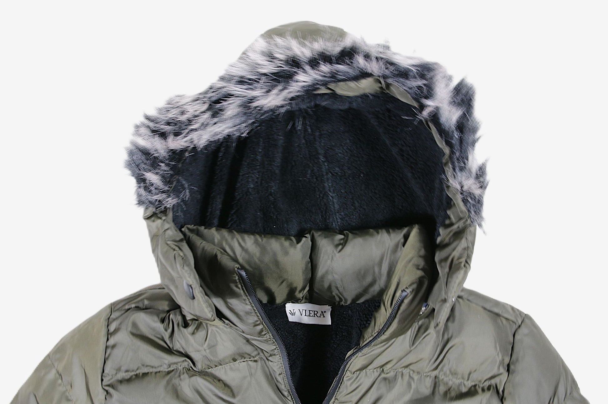 Kinder-Winterjacke mit Kunstfell-Kapuze