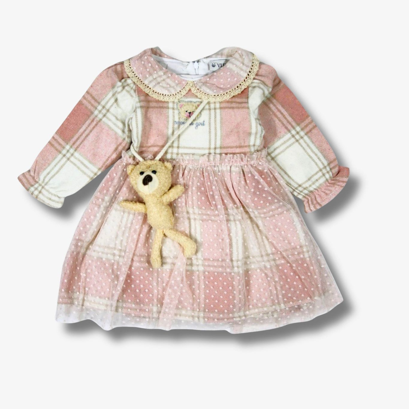 Tüll & Häkelkragen Kleid