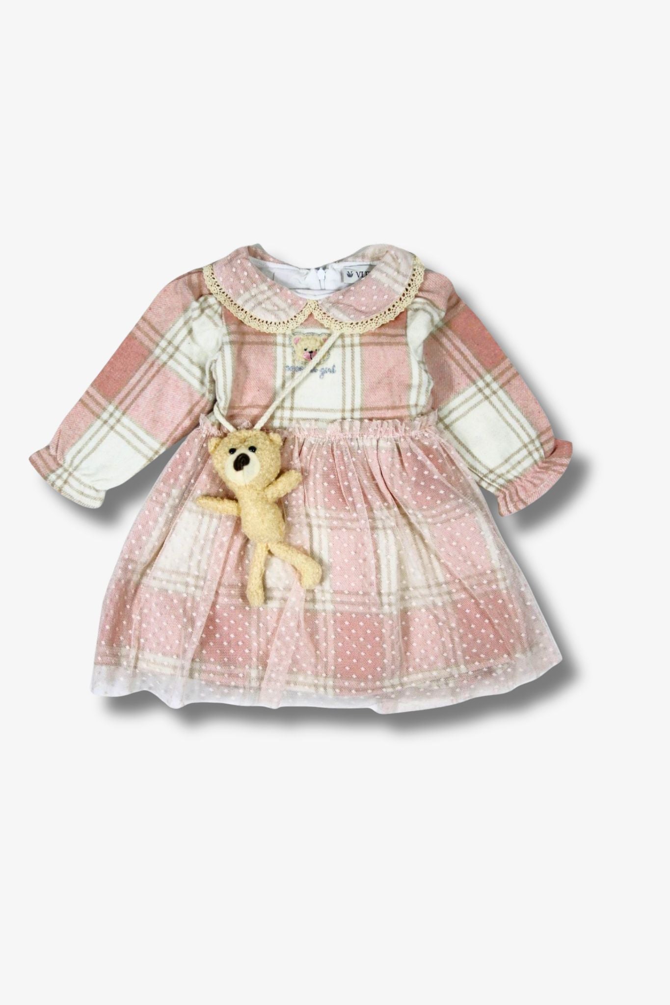 Tüll & Häkelkragen Kleid