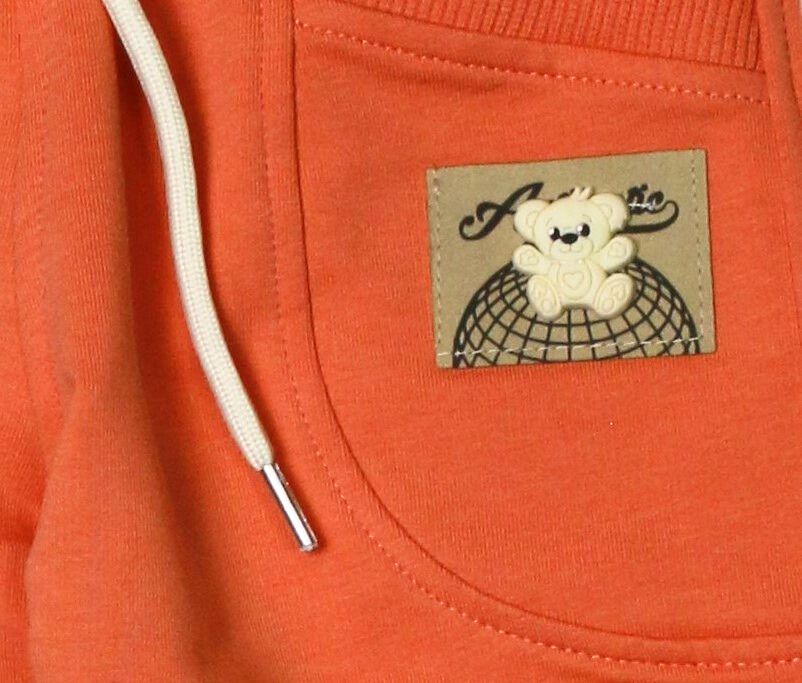 Kinder Jogginghose Orange mit Bären-Patch