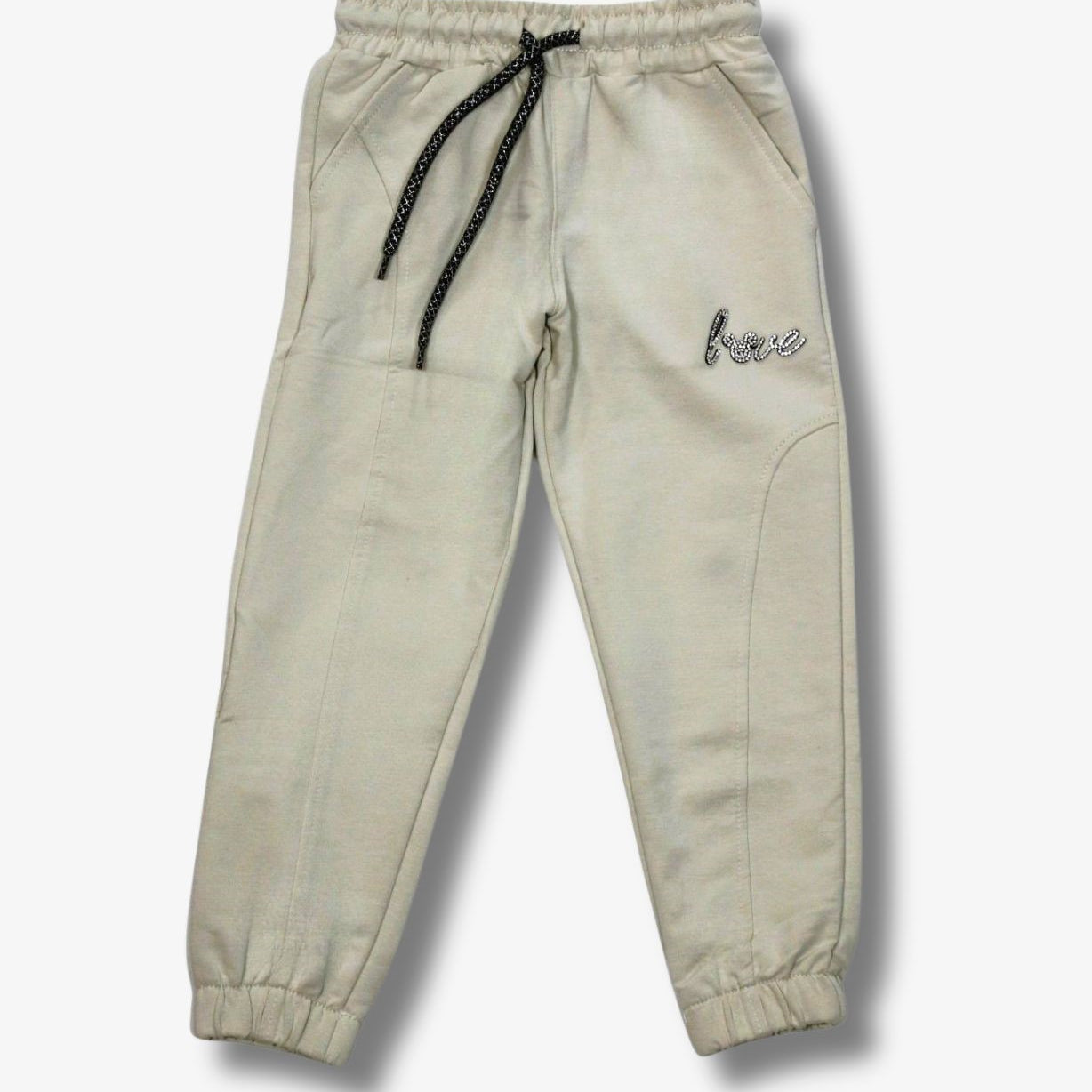 Kinder Jogginghose „Love“ mit Strass-Schriftzug