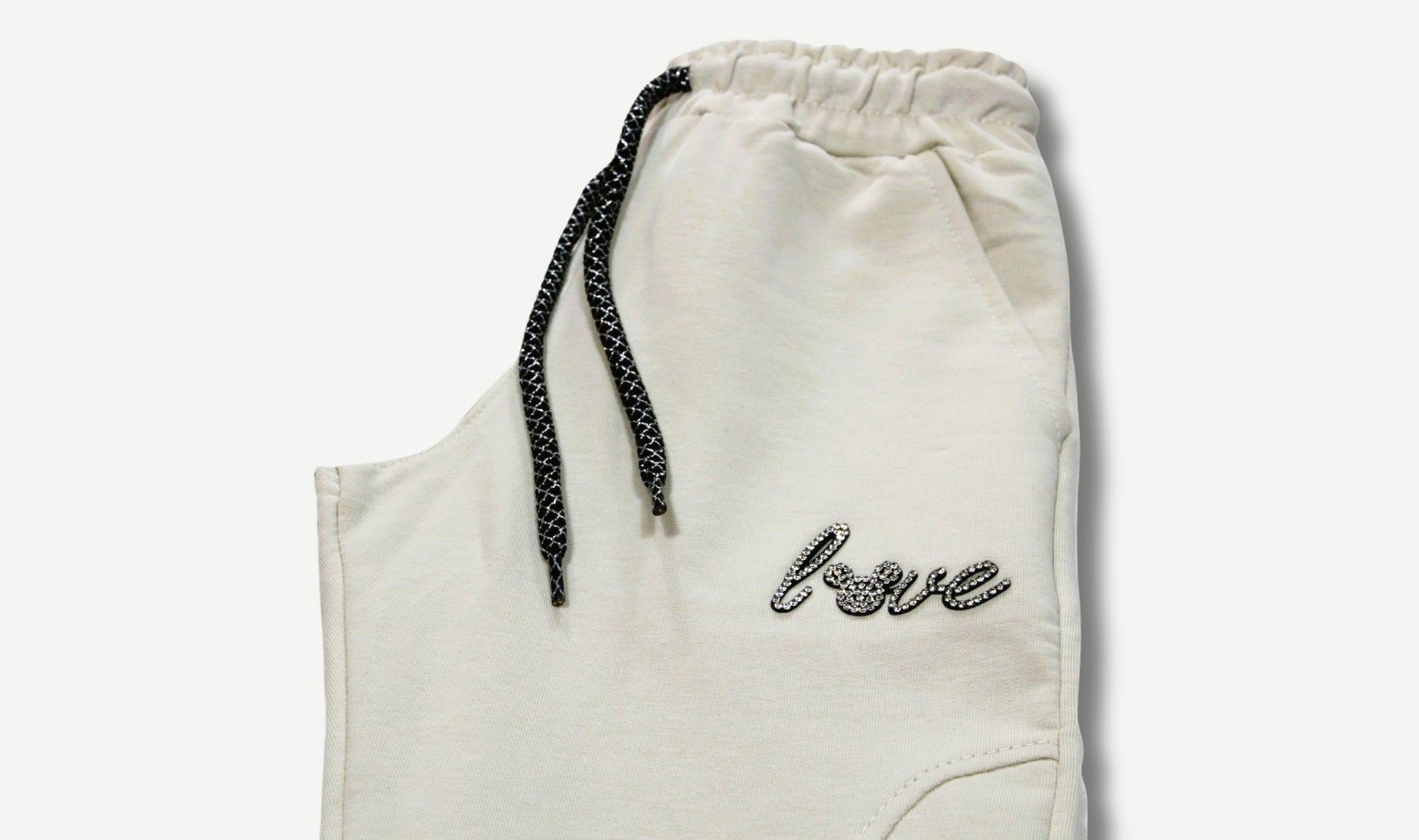 Kinder Jogginghose „Love“ mit Strass-Schriftzug
