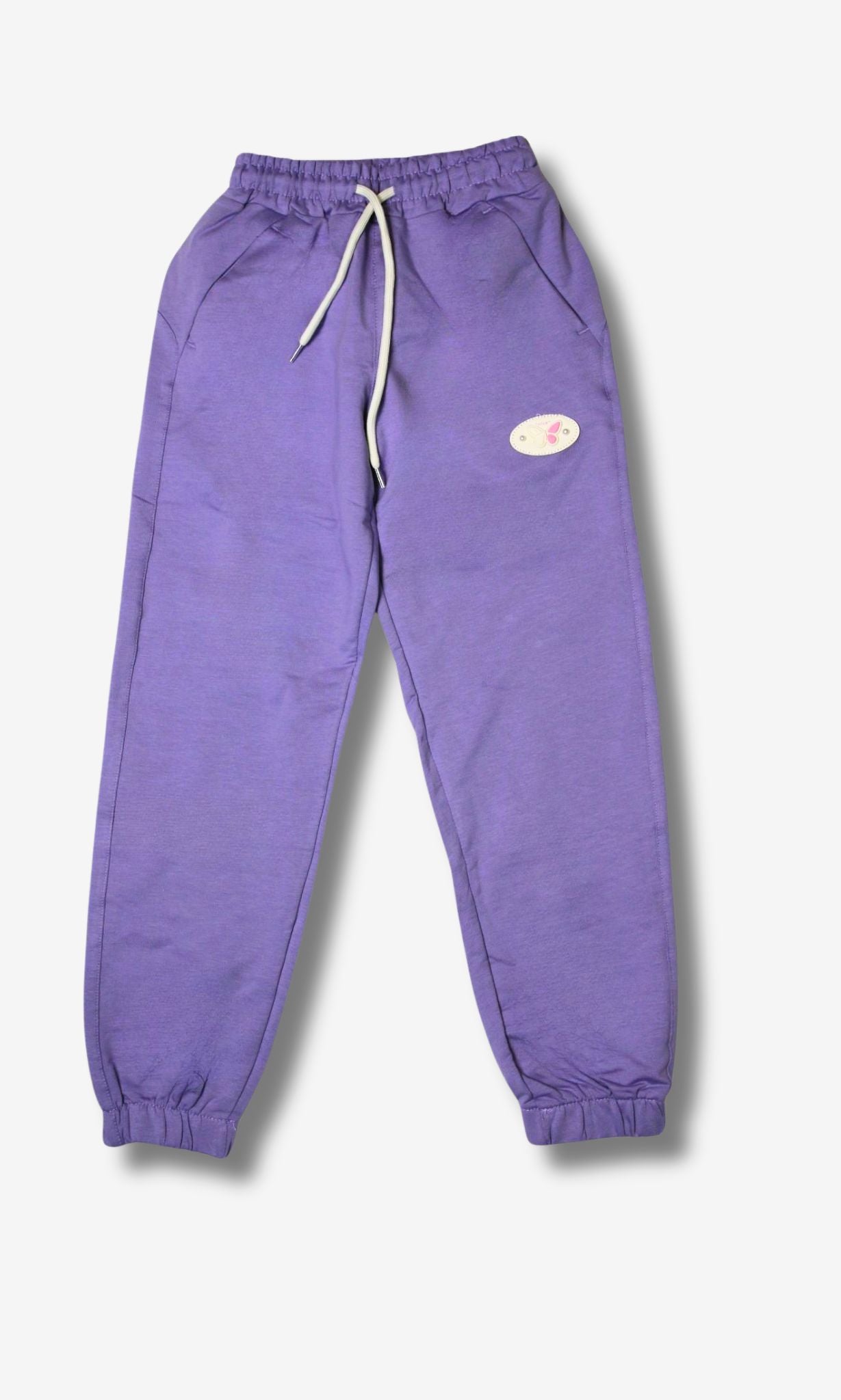 Kinder Jogginghose Lila mit Schmetterling-Applikation