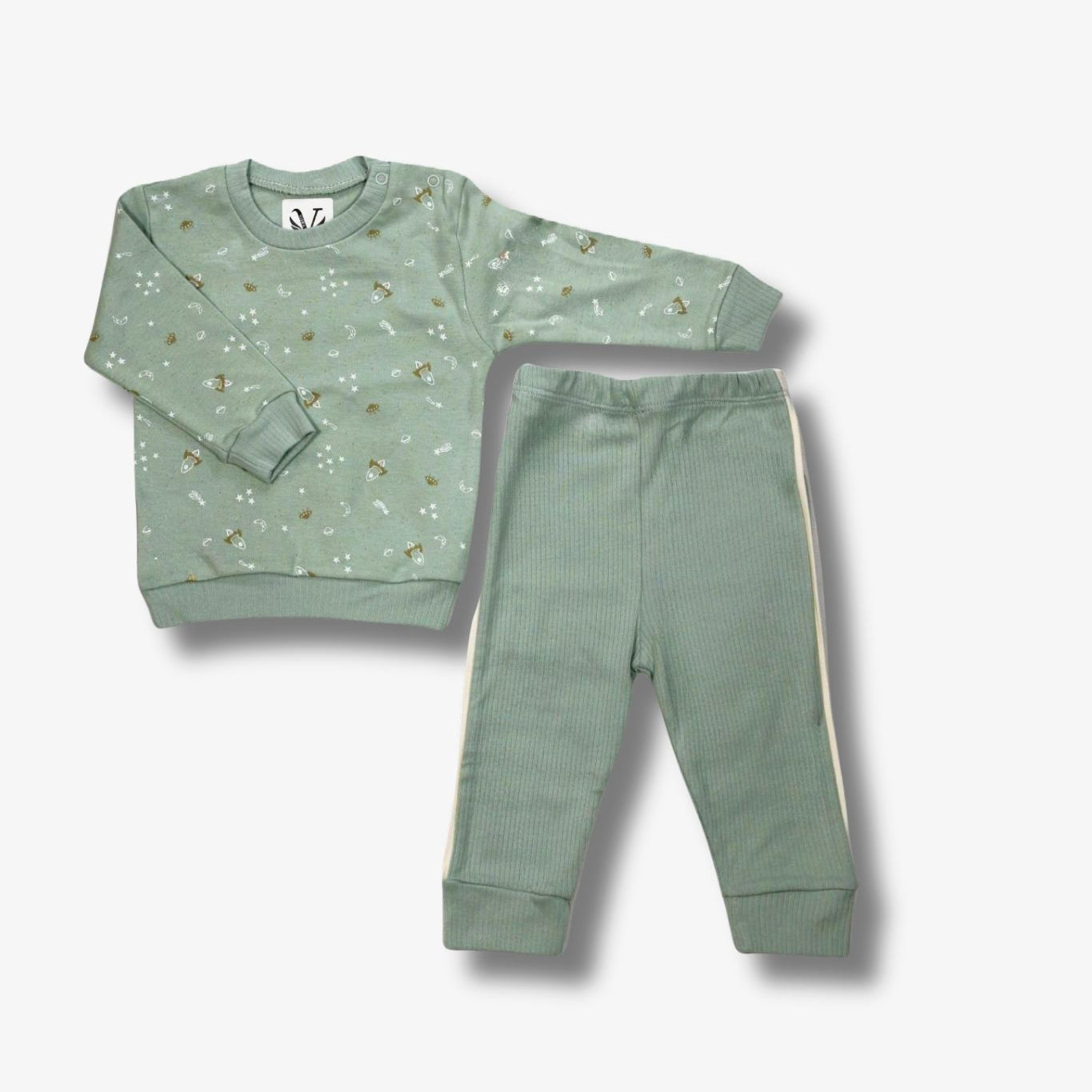 Kinder Set Salbei mit Blumenmuster 🌿