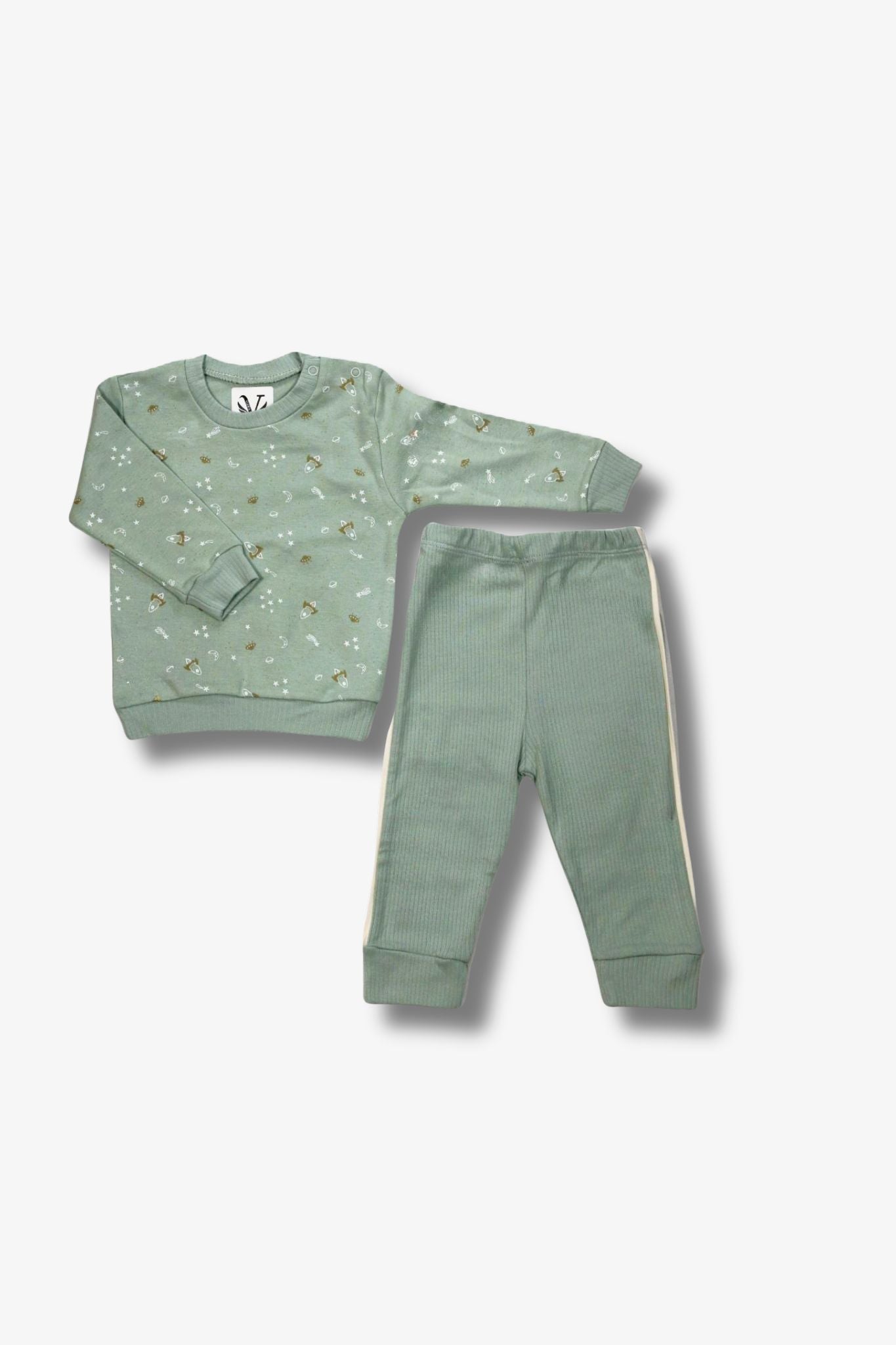 Kinder Set Salbei mit Blumenmuster 🌿