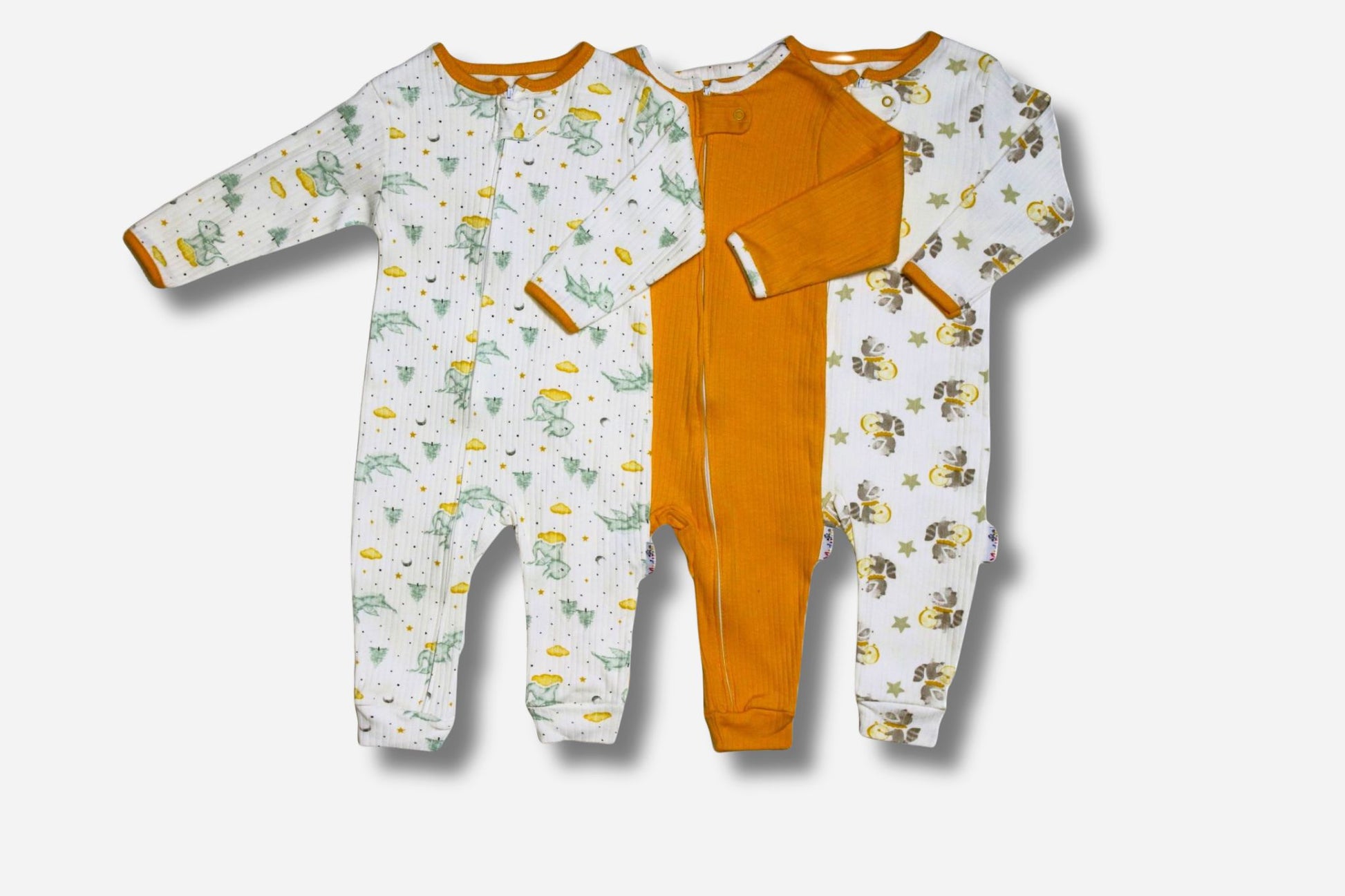 Baby Schlafanzug 3er-Set mit Tiermotiven – Kuschelig Süß