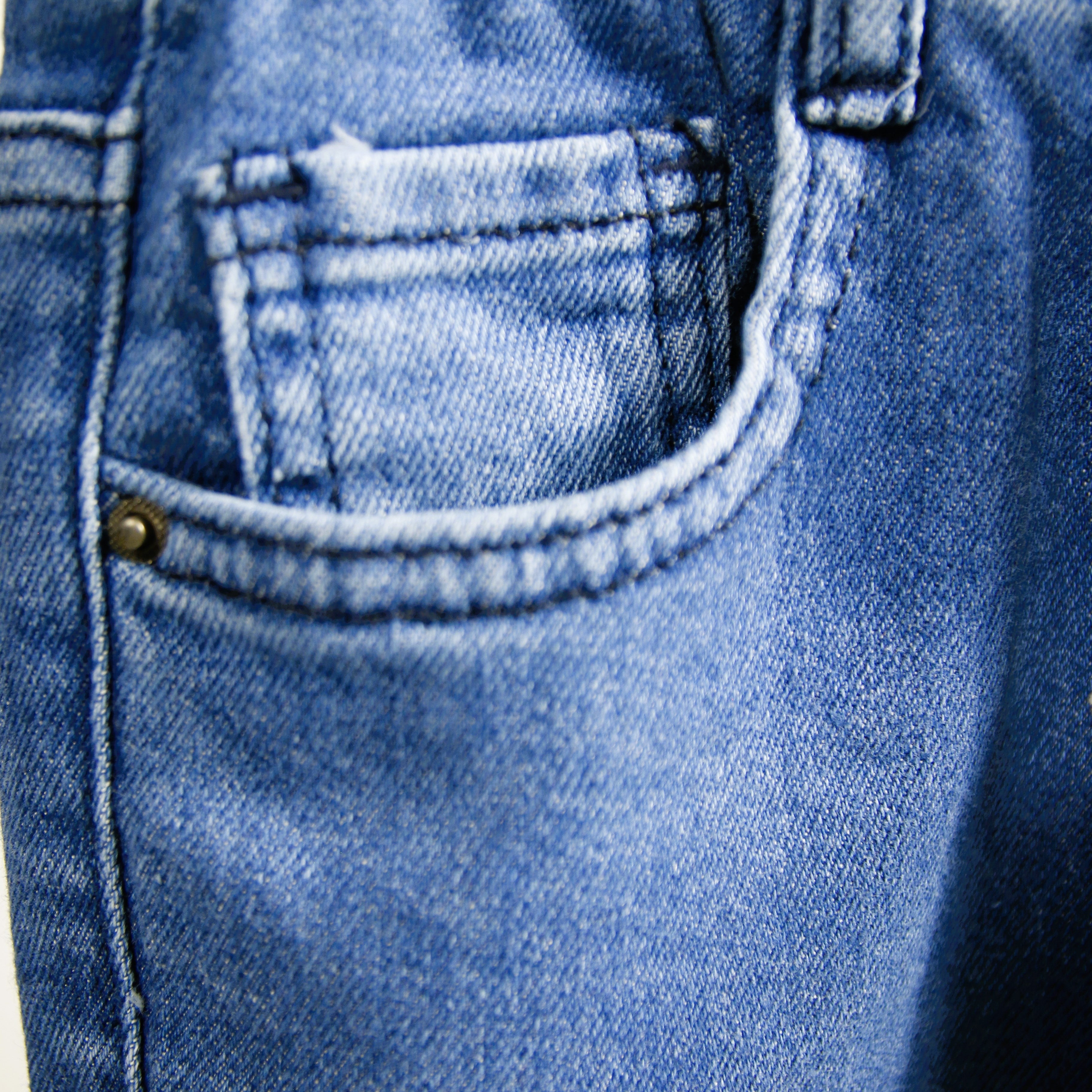 Mädchen Paperbag Jeans – Blau