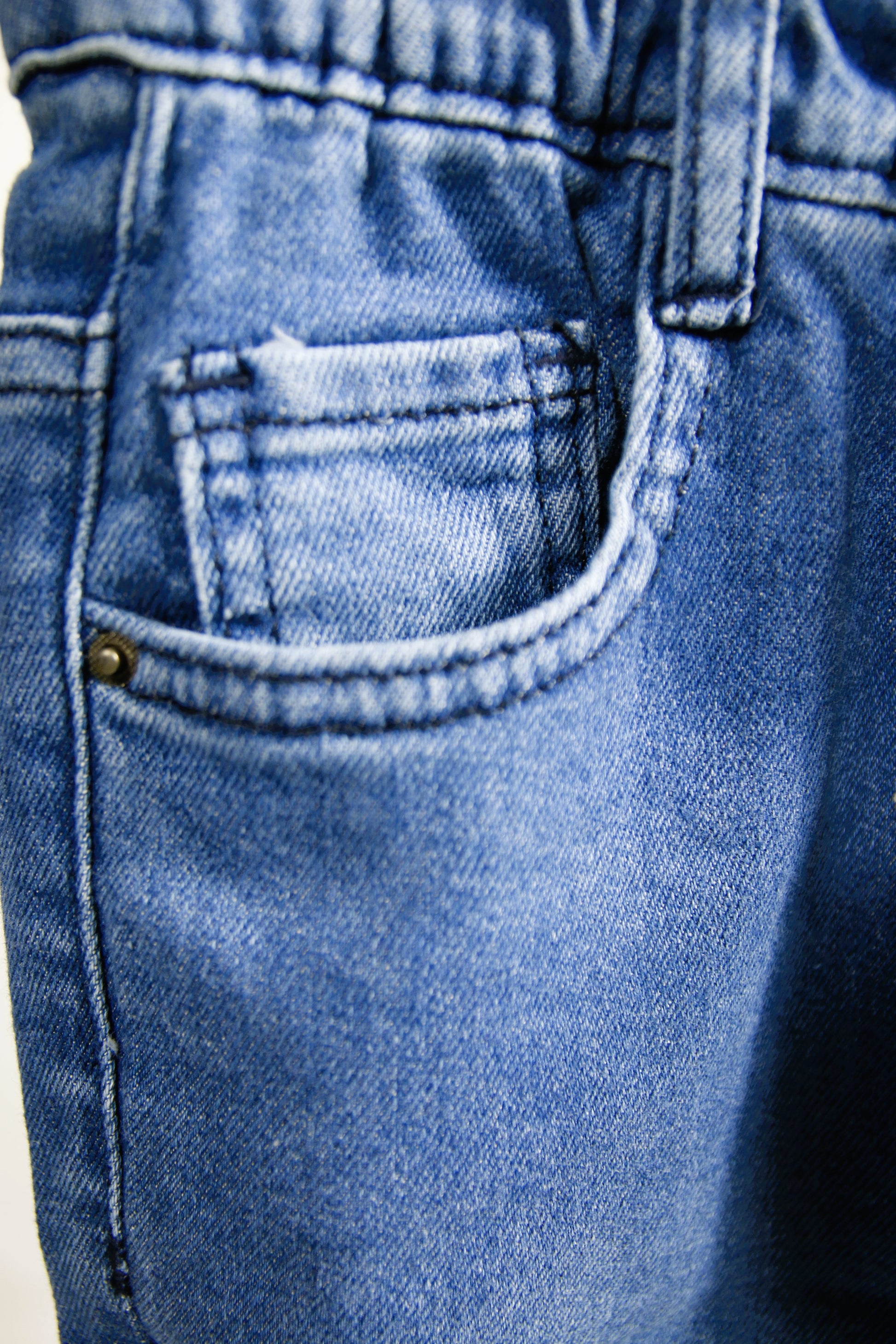 Mädchen Paperbag Jeans – Blau