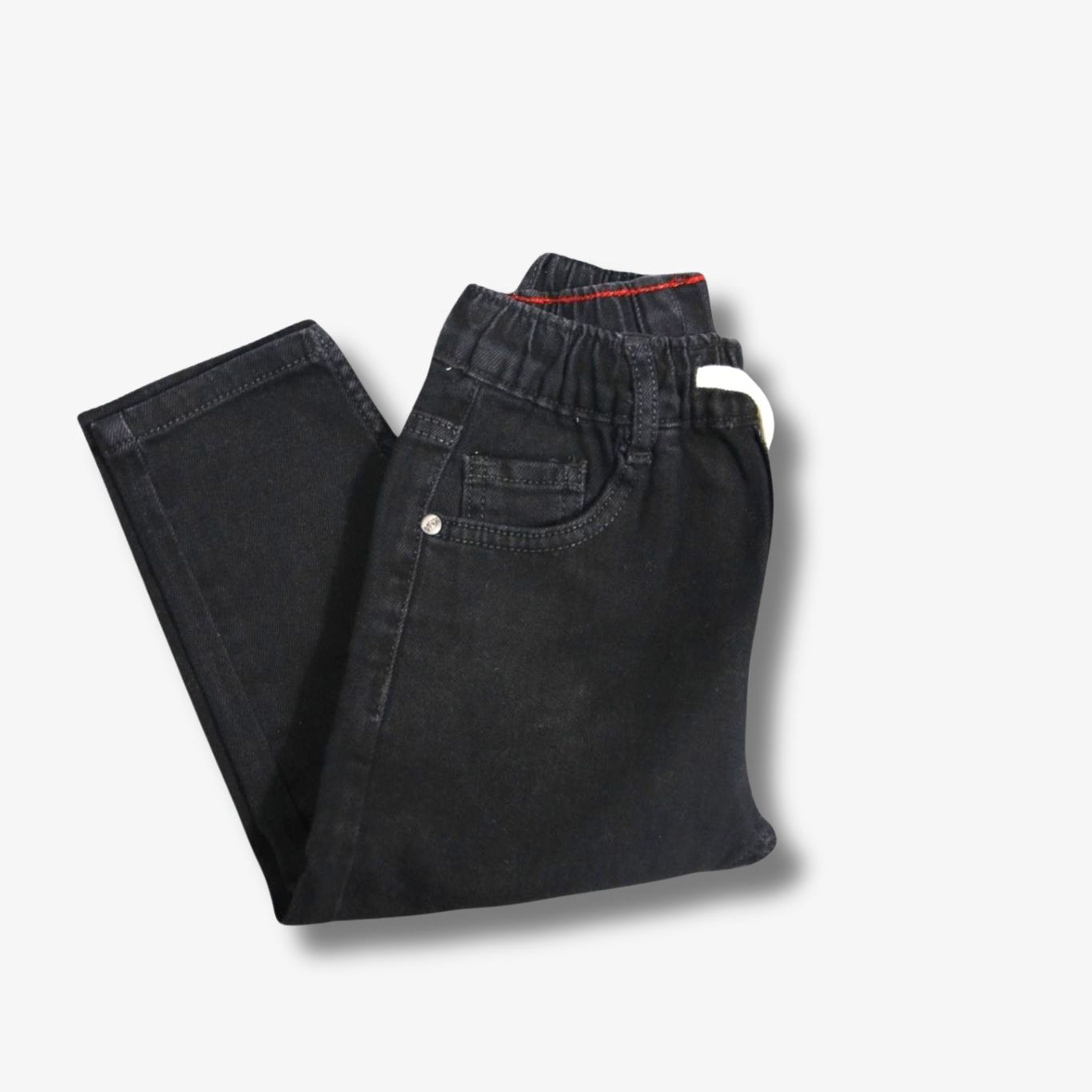 Jungen - Jeans mit Tunnelzug – Schwarz