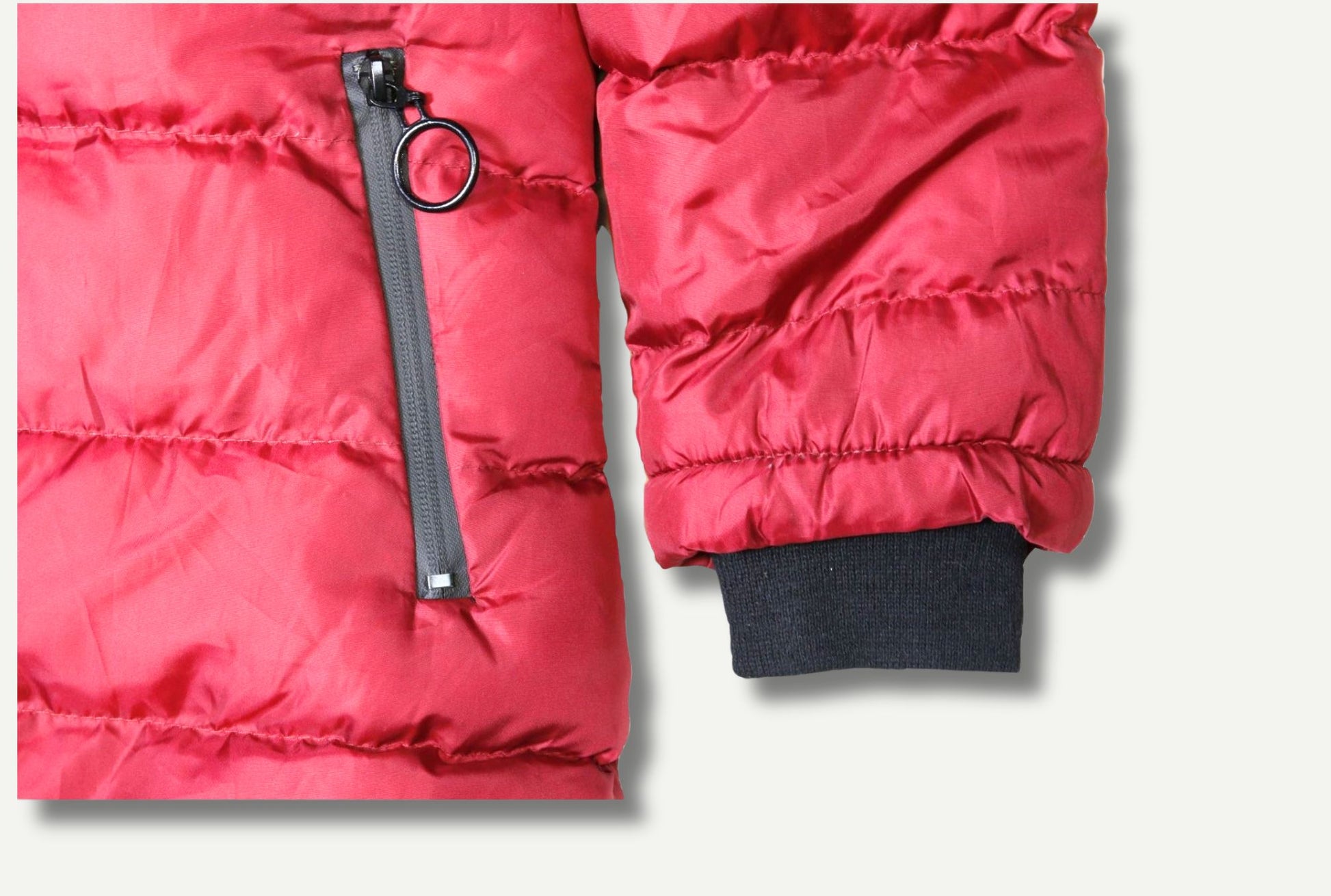 Kinder-Winterjacke mit Kunstfell-Kapuze