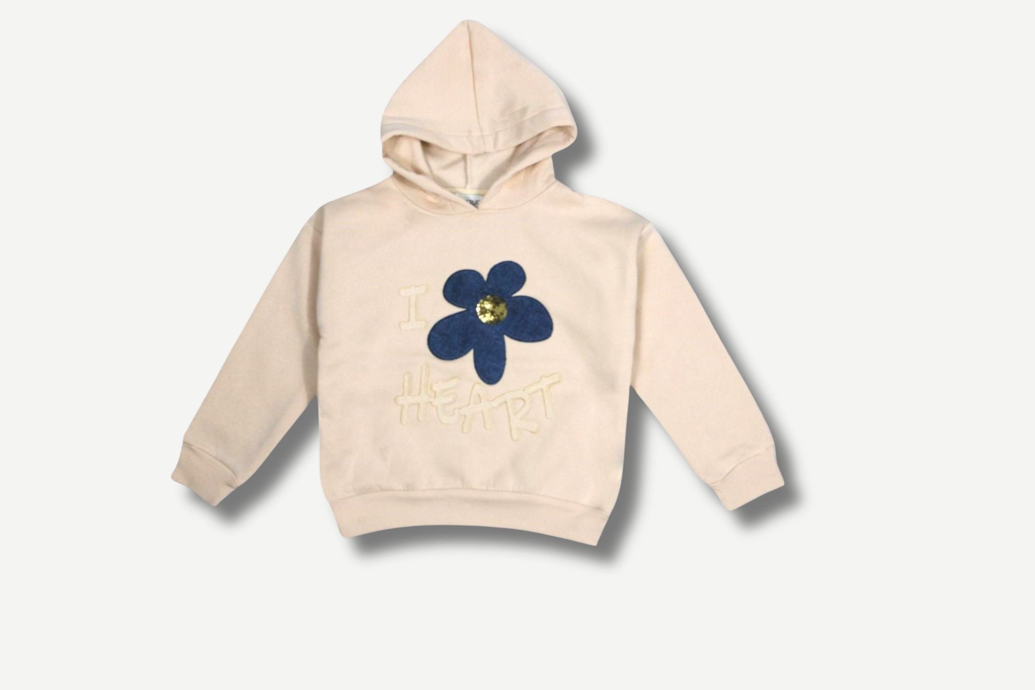 Mädchen Kapuzenpullover mit Blumenmotiv
