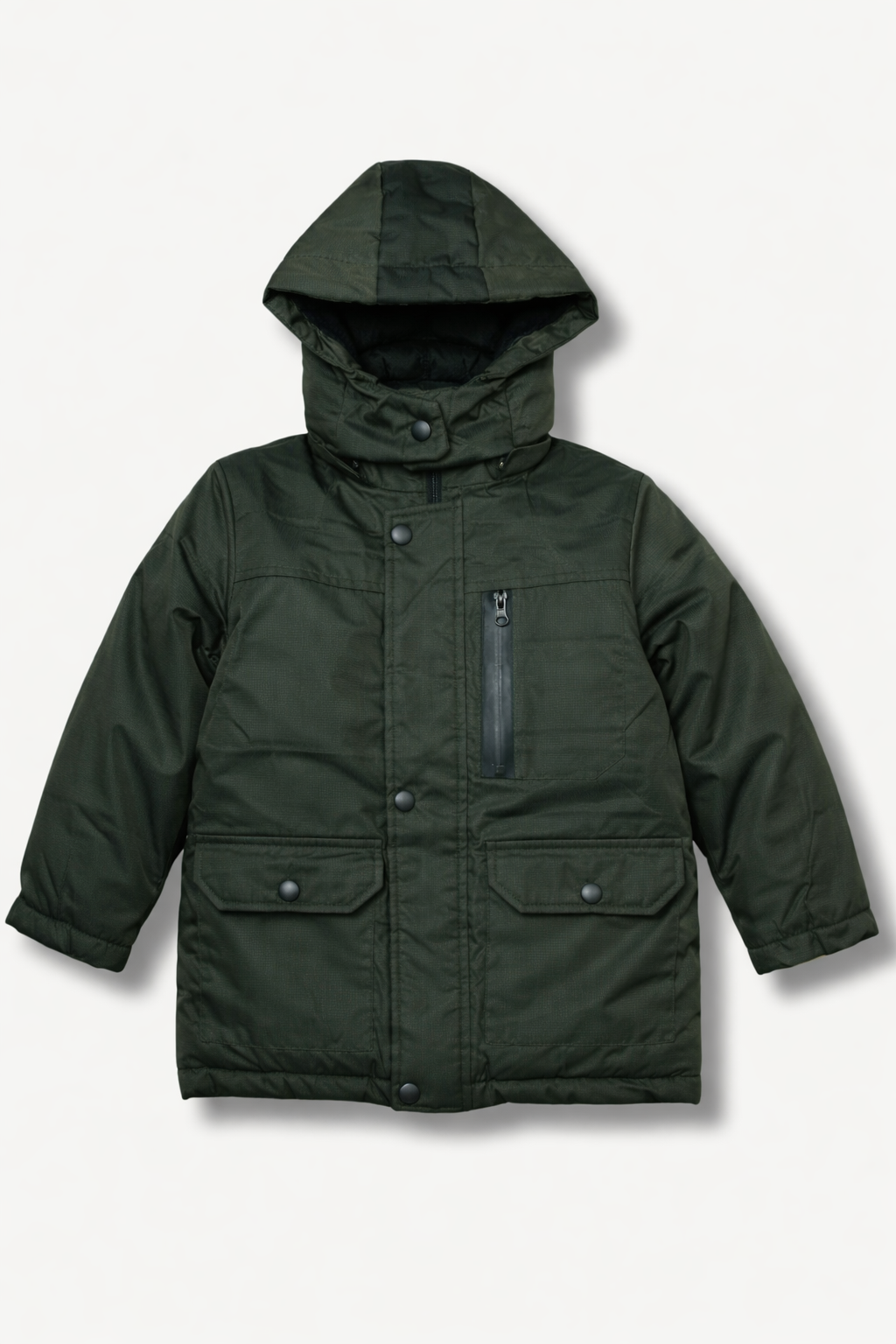Kinder Winterjacke - Dunkelgrün & Dunkelgrau