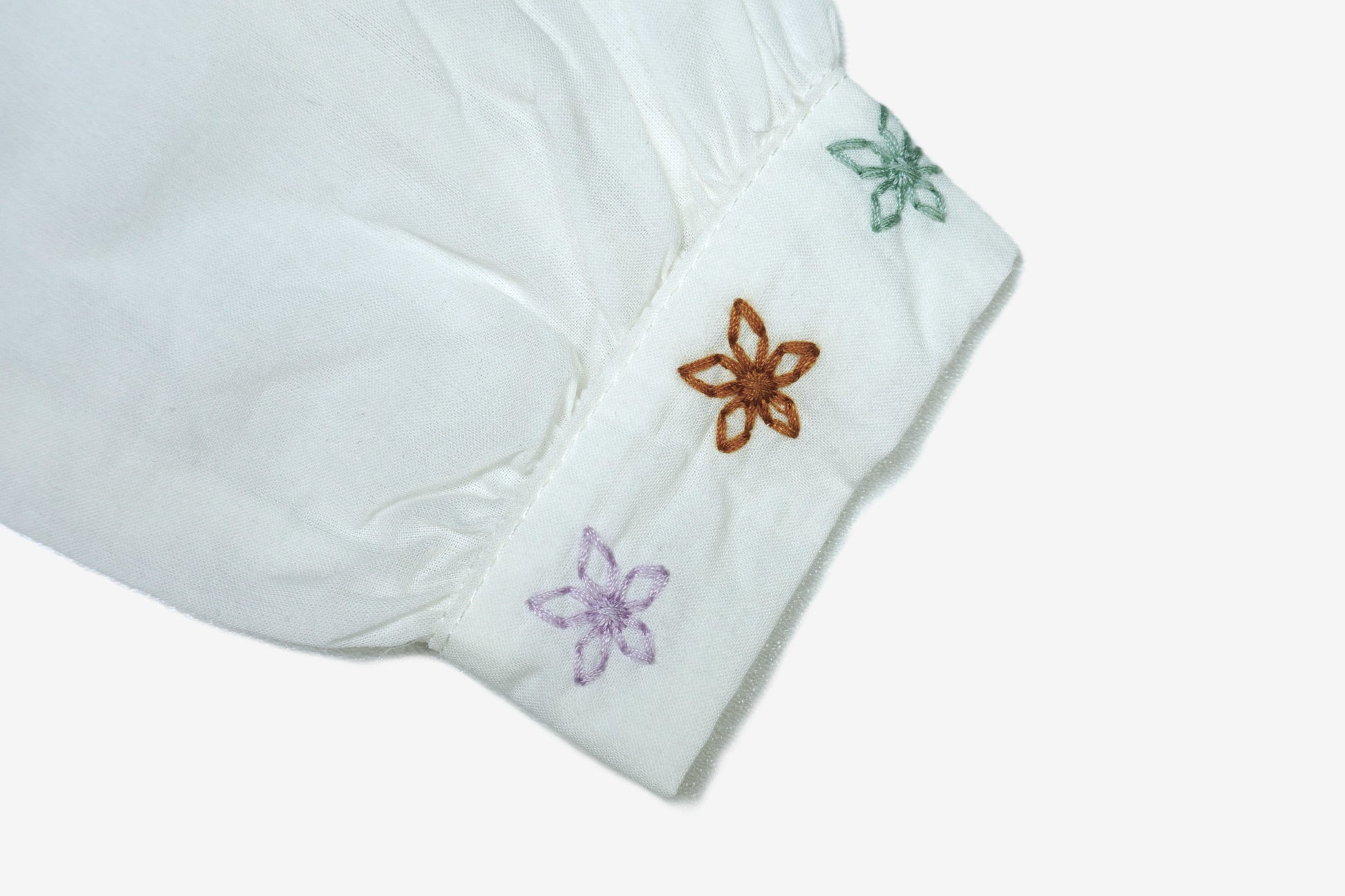 🌸 Cuento Kids Mädchen Bluse – Weiß mit bunter Blumenstickerei