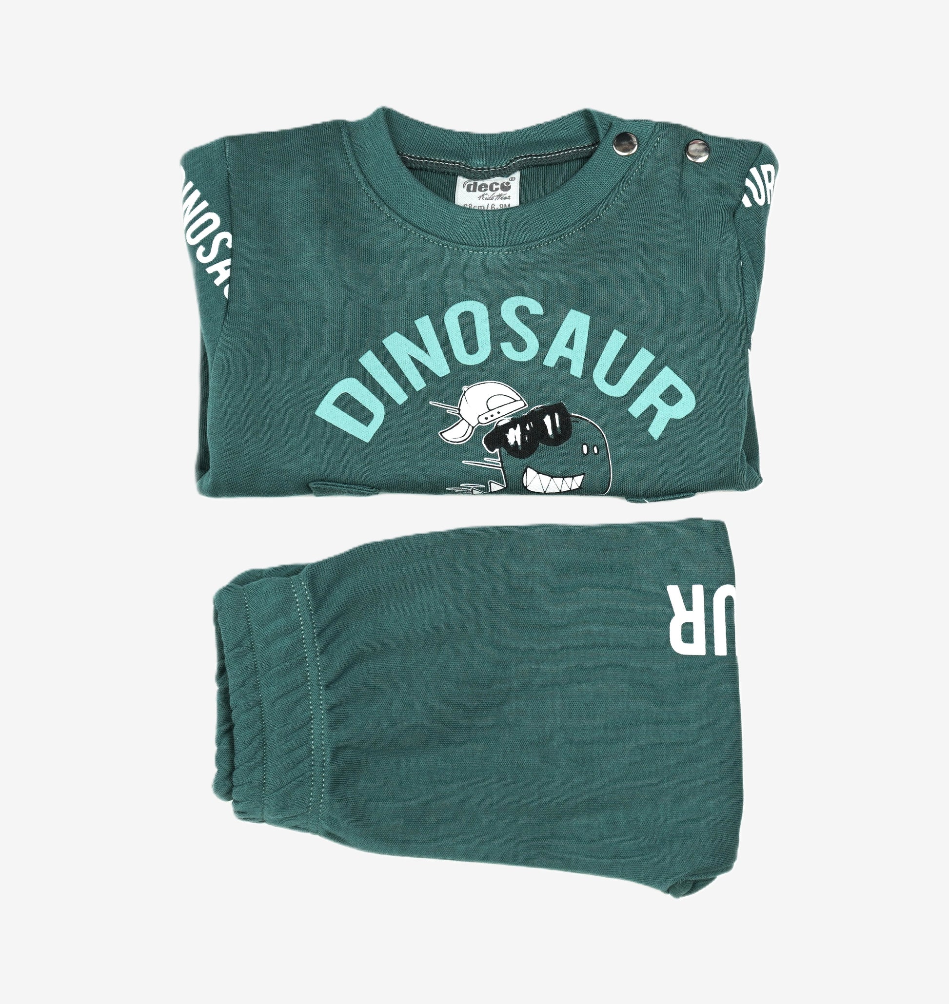 Baby 2-in-1 Set "Dinosaur" Grün – Sweatshirt & Jogginghose