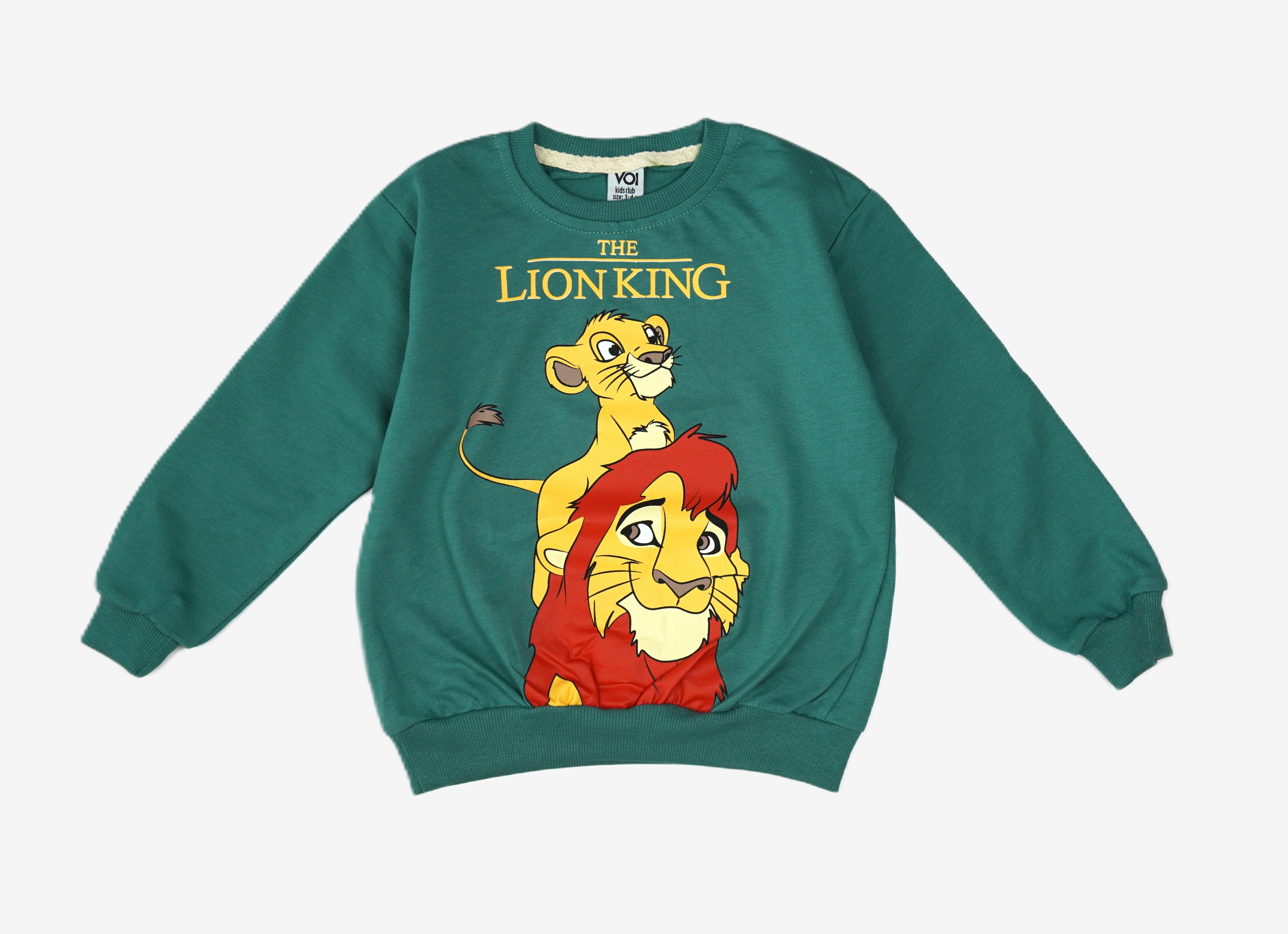 🦁 Lion King Kinder Jogginganzug – Grün (Sweatshirt & Jogginghose)