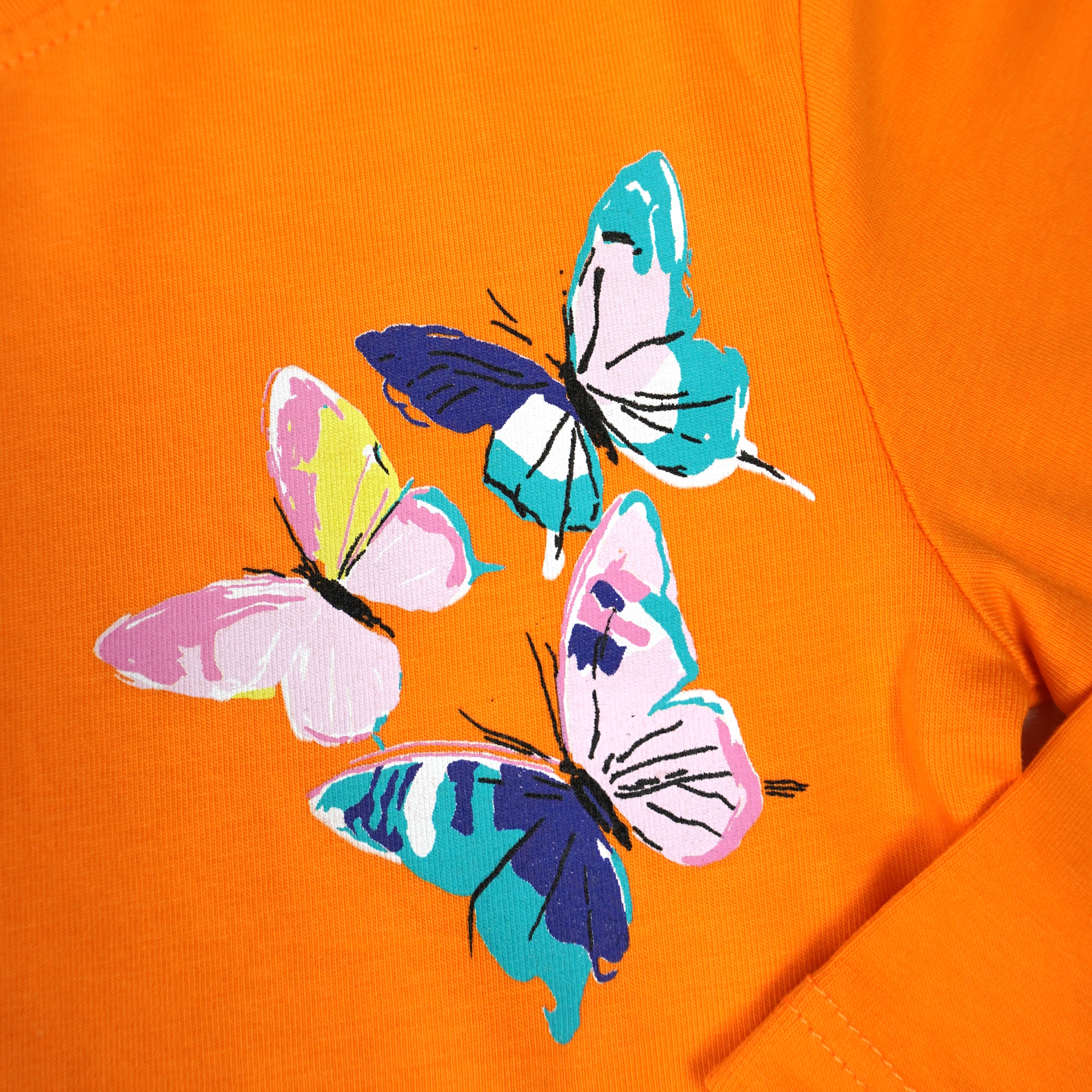 Butterfly – Kinder Set Langarmshirt & Leggings Orange Mint