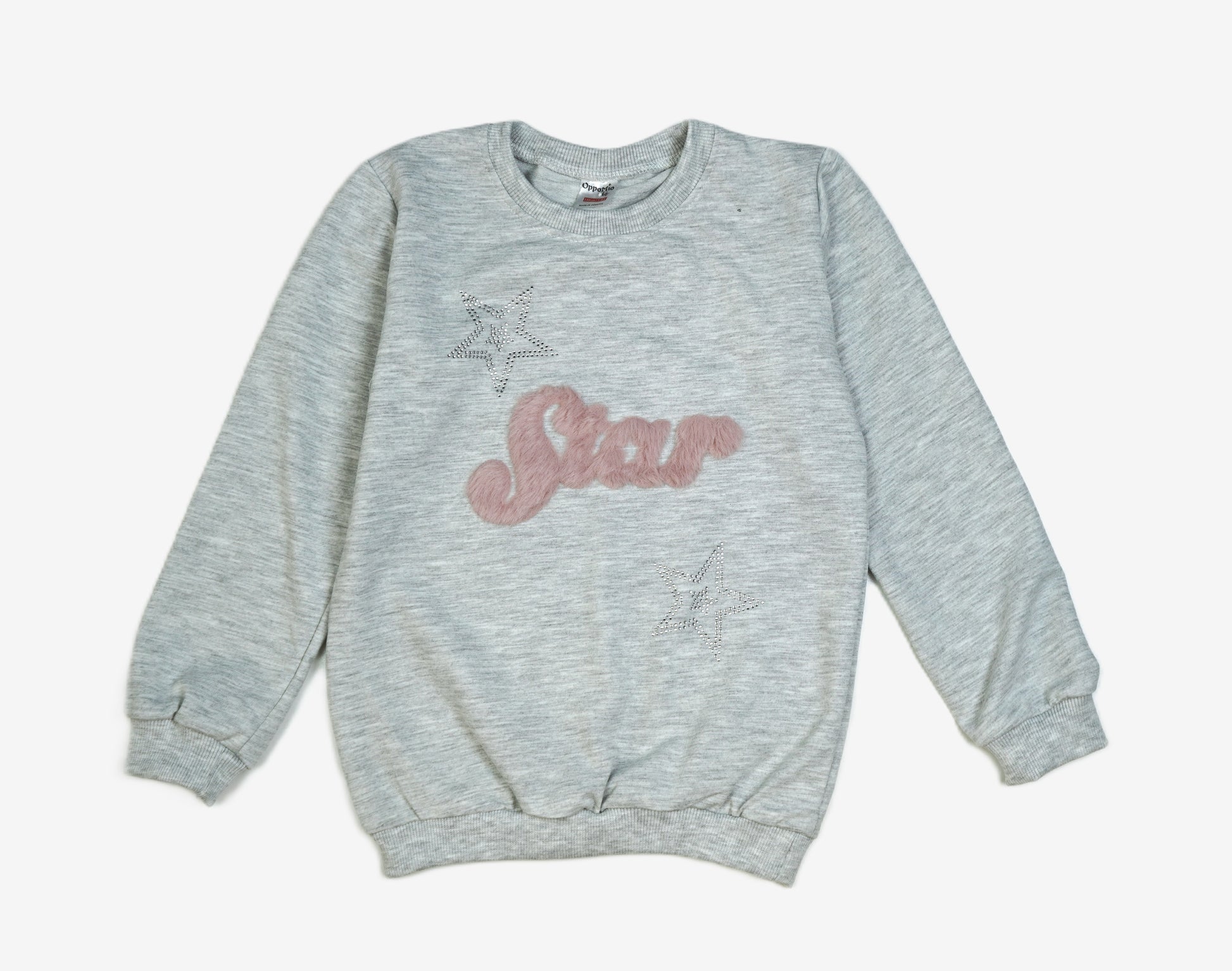 Star Glam – Kinder Set Sweatshirt & Jogginghose Graumelange