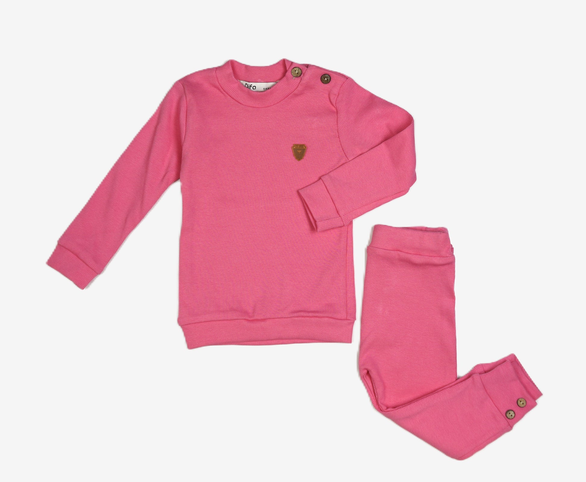 Pink Rib – Baby Set Sweatshirt & Jogginghose Pink