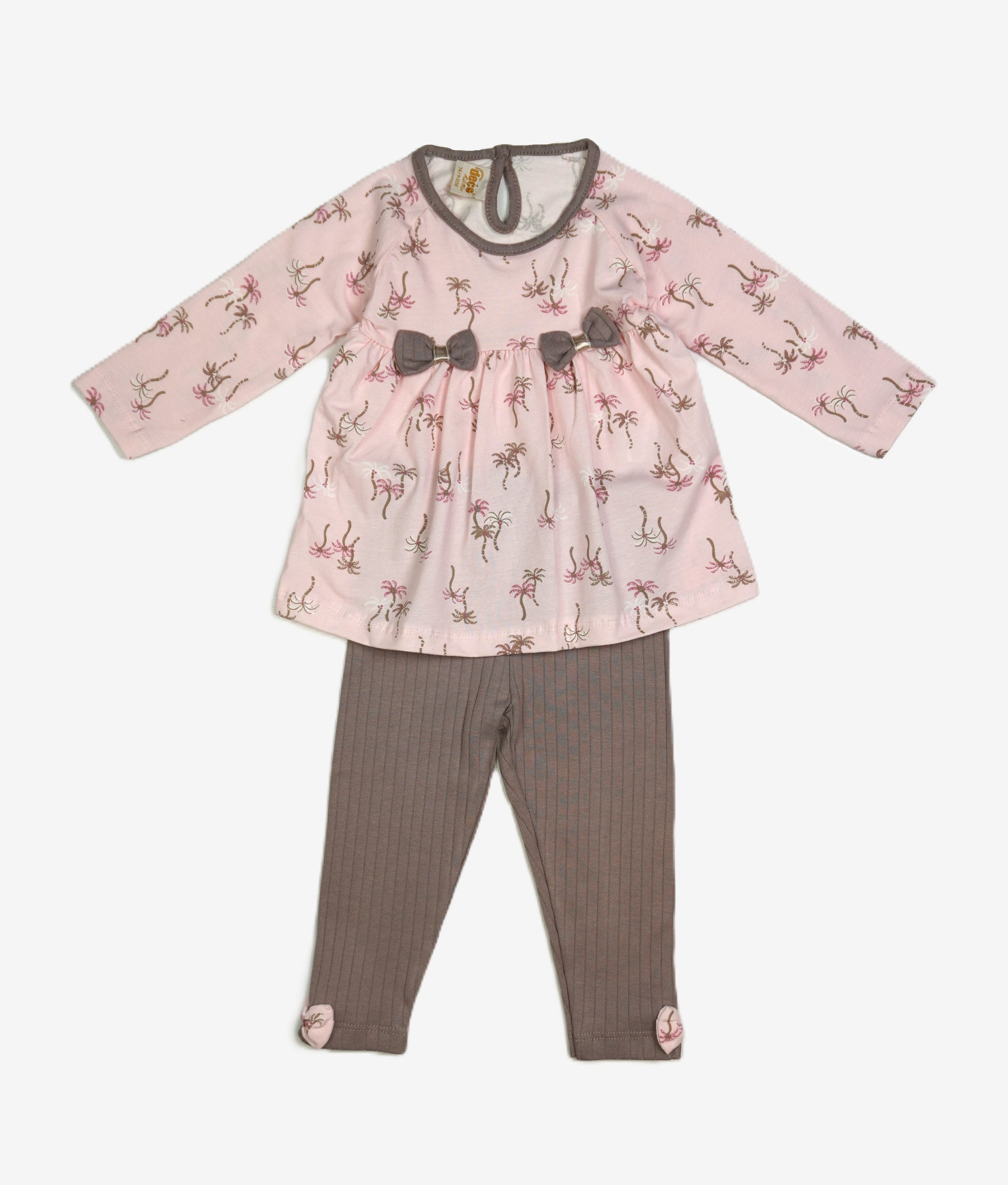 Palm Bow – Baby Set Tunika & Leggings Rosa
