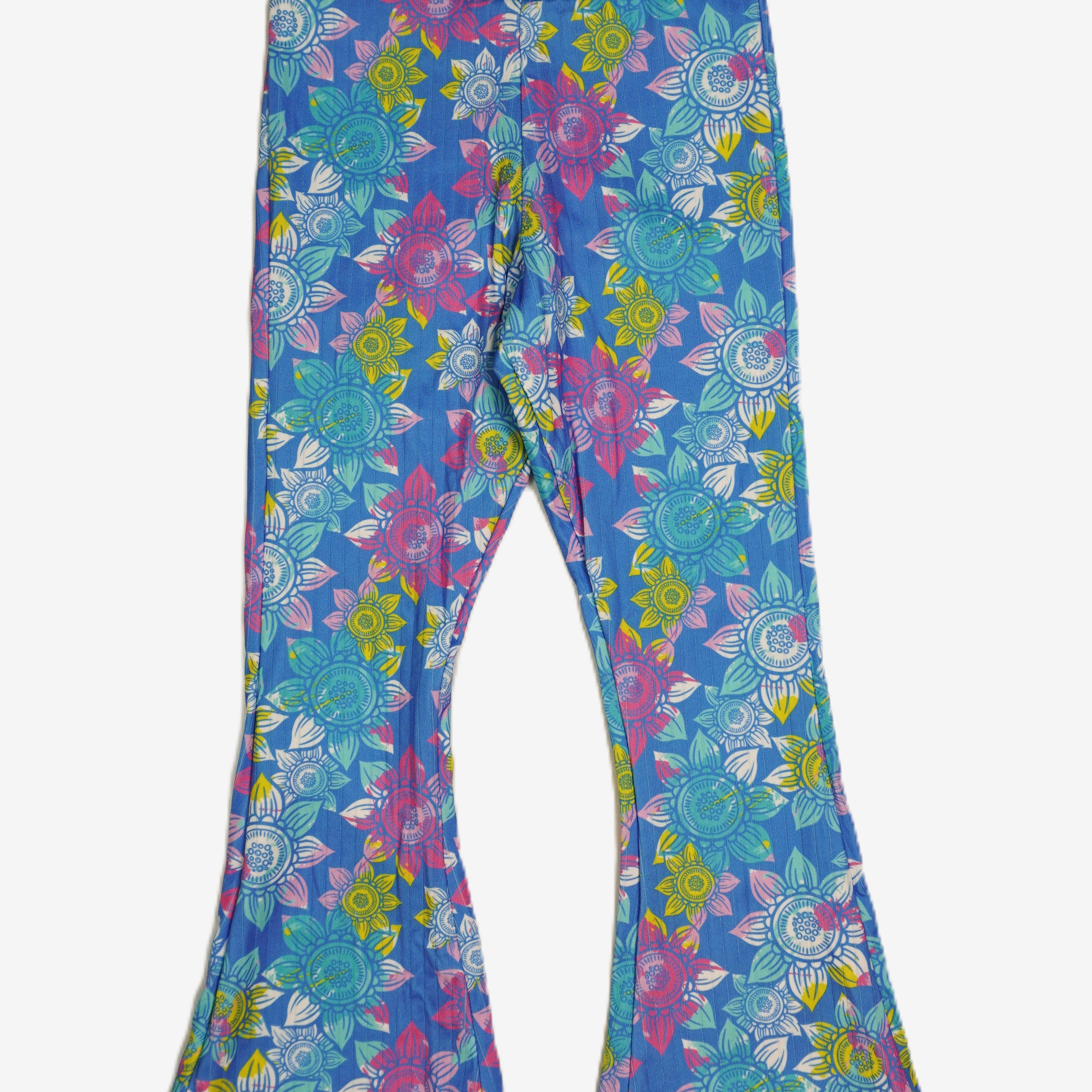 Boho Bloom – Kinder Flare Hose Blumenprint Blau