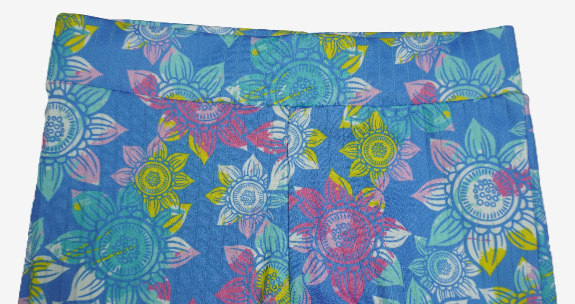 Boho Bloom – Kinder Flare Hose Blumenprint Blau