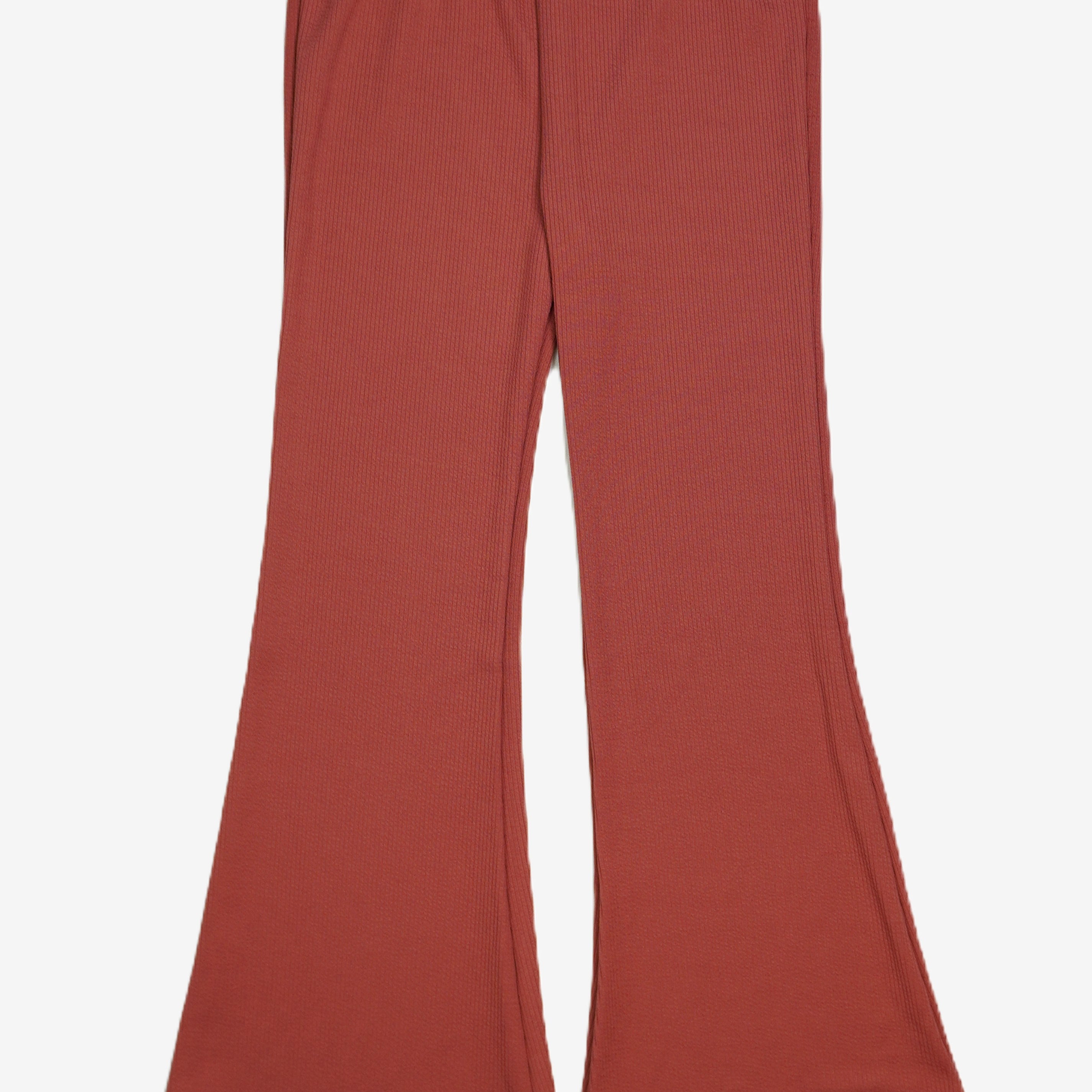 Terracotta Flare – Kinder Hose Ripp Terrakotta