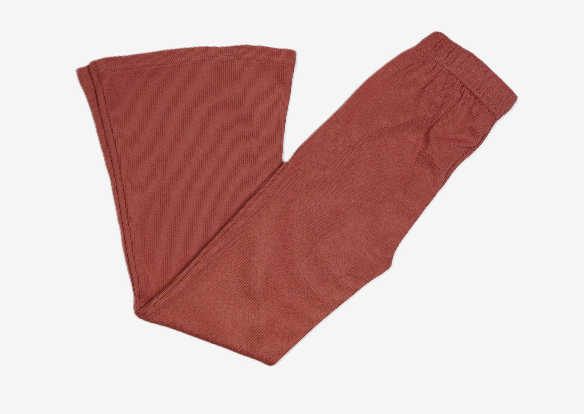 Terracotta Flare – Kinder Hose Ripp Terrakotta