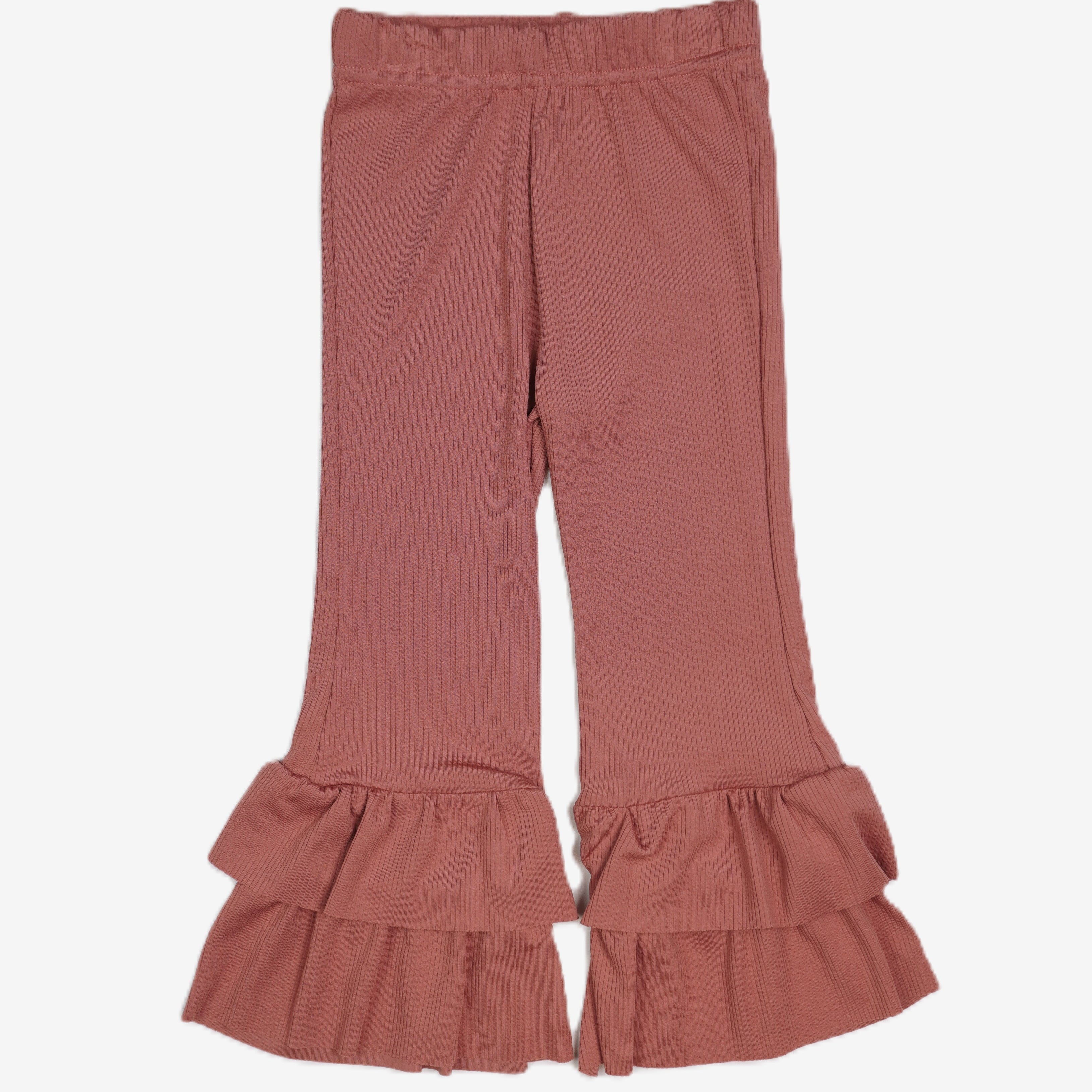 Ruffle Flare – Kinder Hose mit Rüschen Rosa