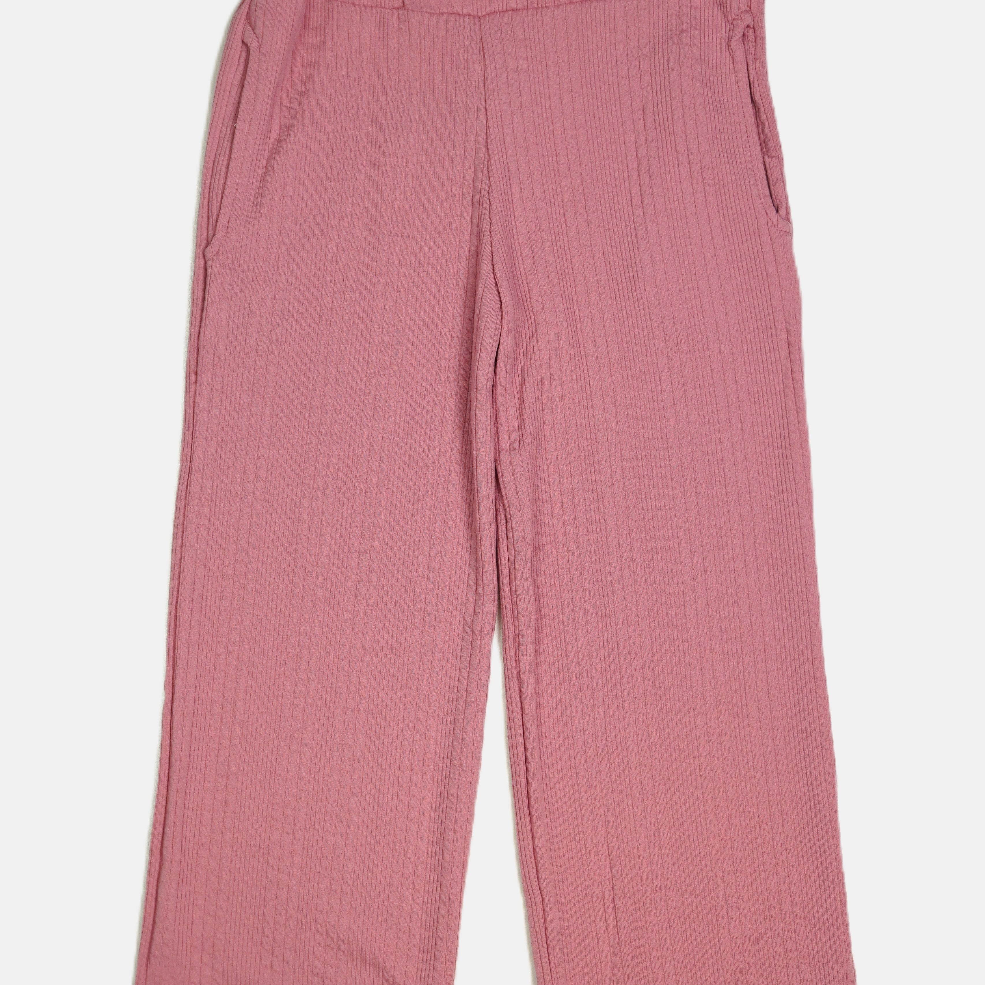 Crinkle Wide Leg – Kinder Hose Rosa