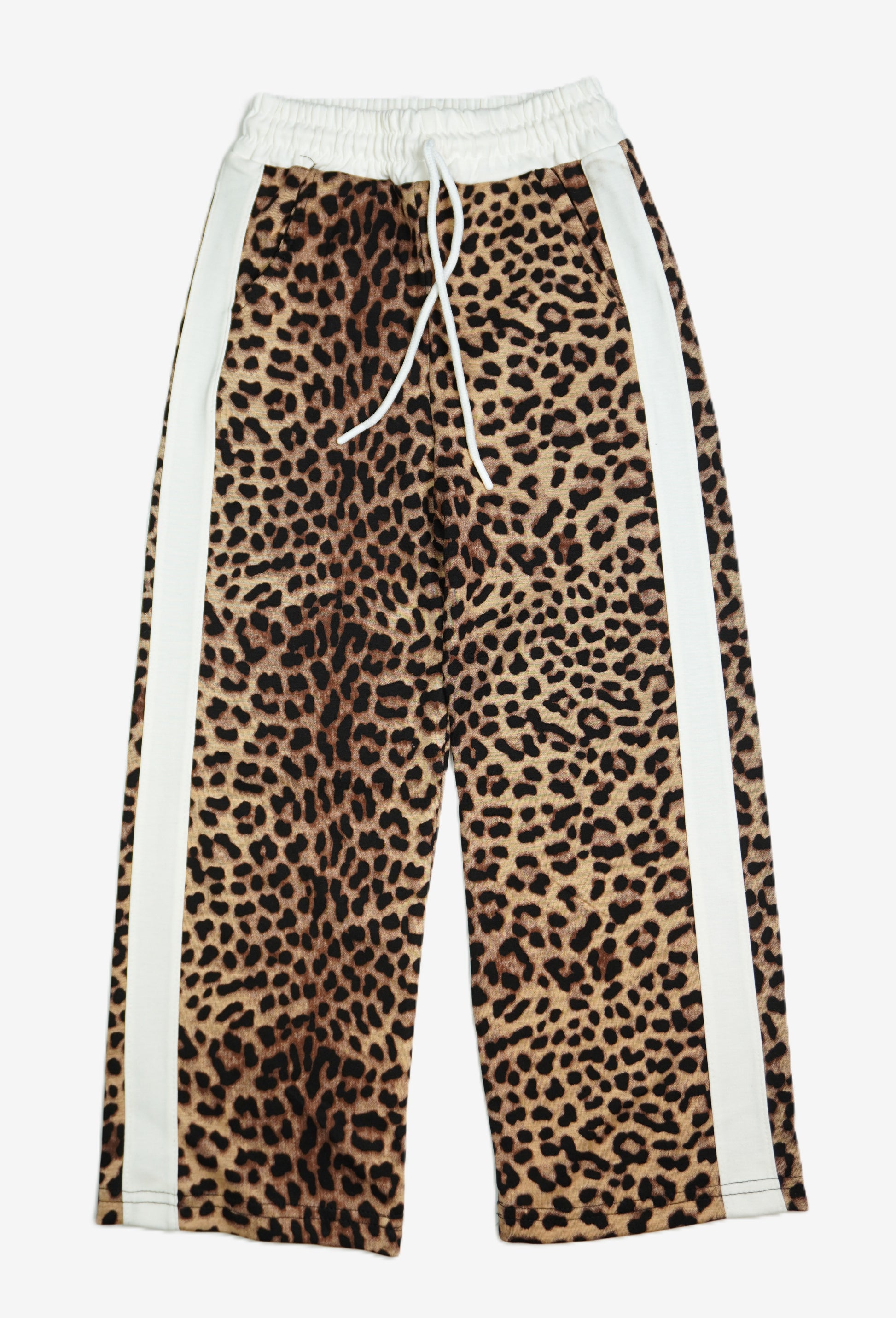 Wild Leo – Kinder Hose Leopardenprint mit Seitenstreifen