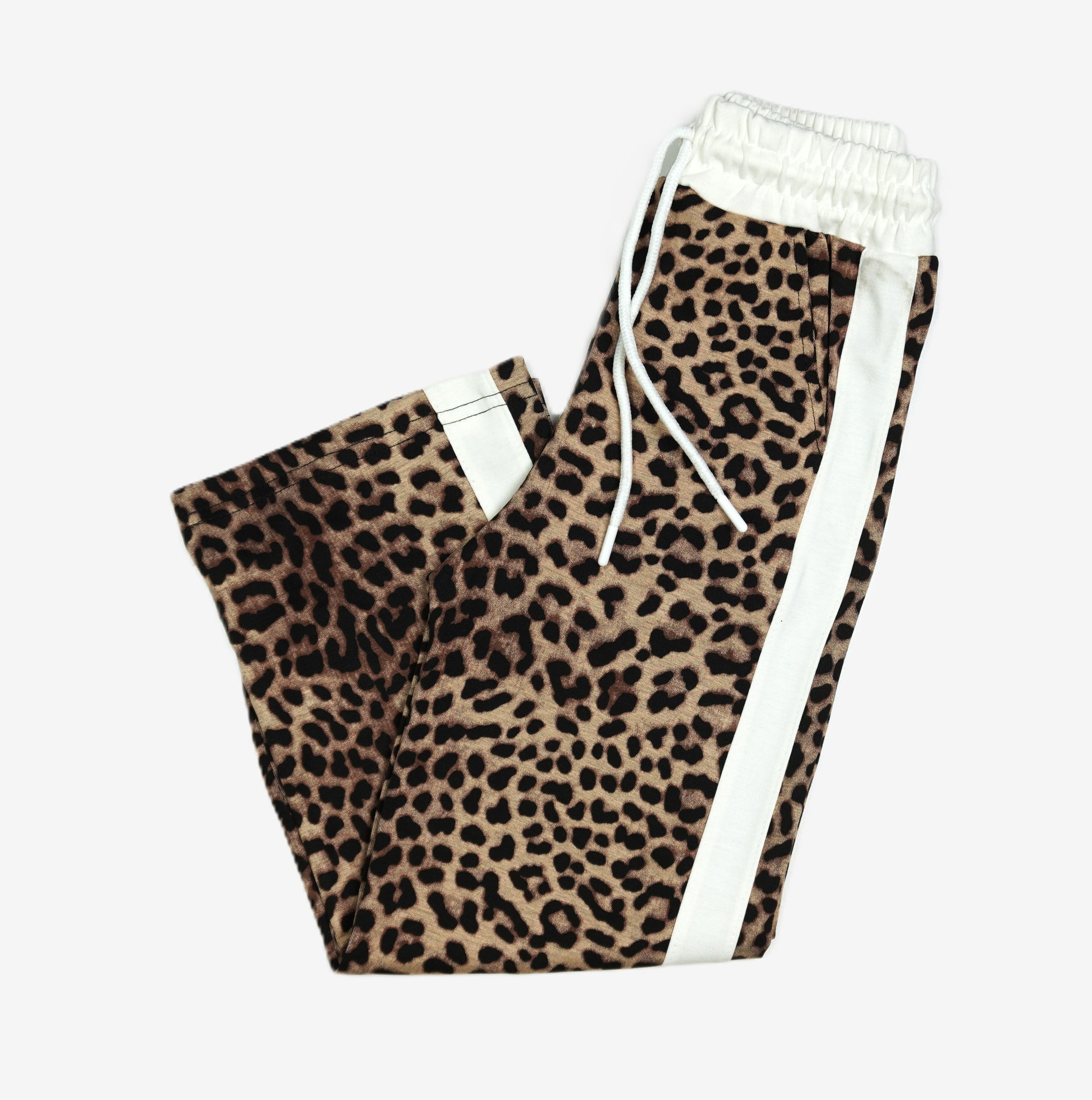 Wild Leo – Kinder Hose Leopardenprint mit Seitenstreifen