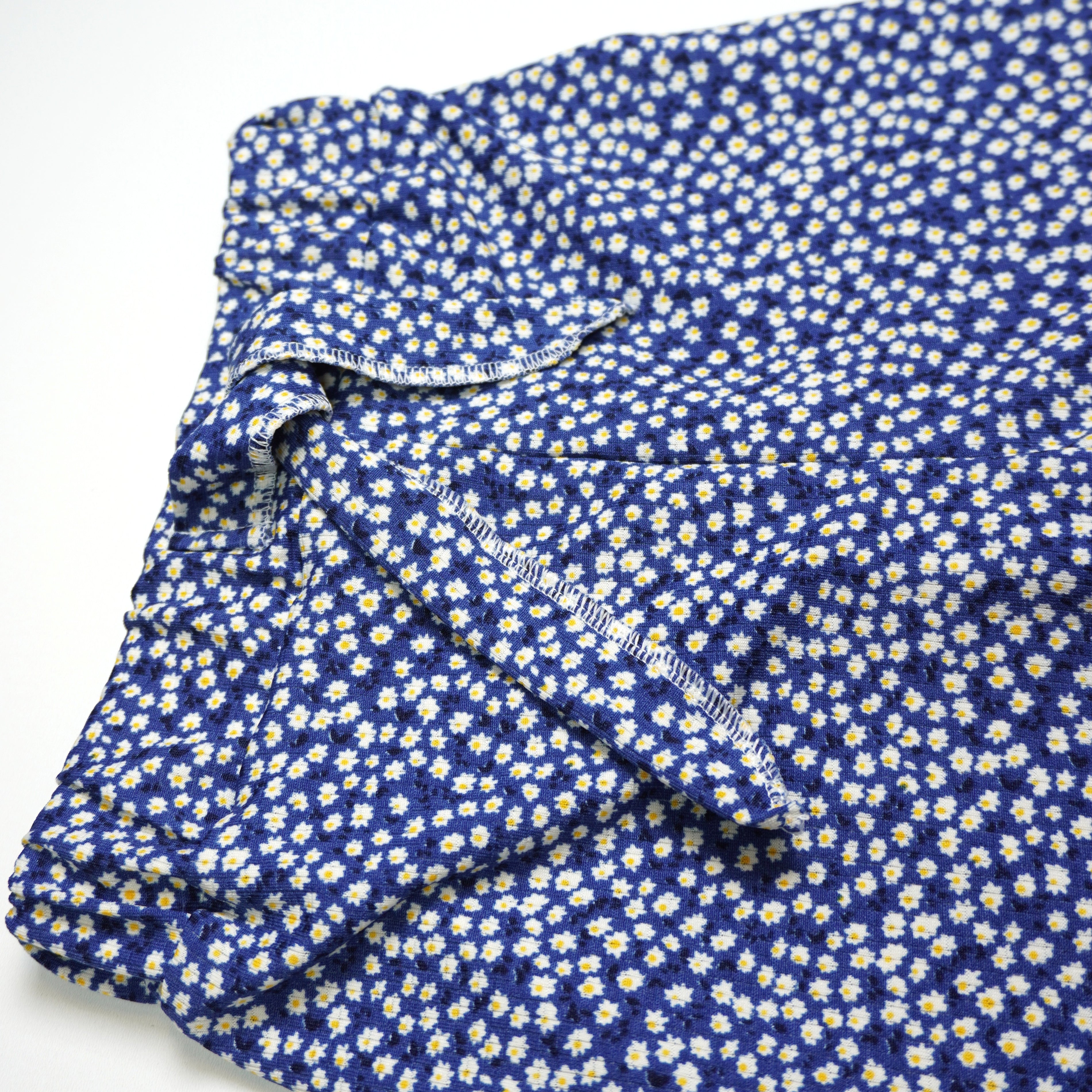 Navy Daisy – Kinder Hose Blumenprint Marineblau