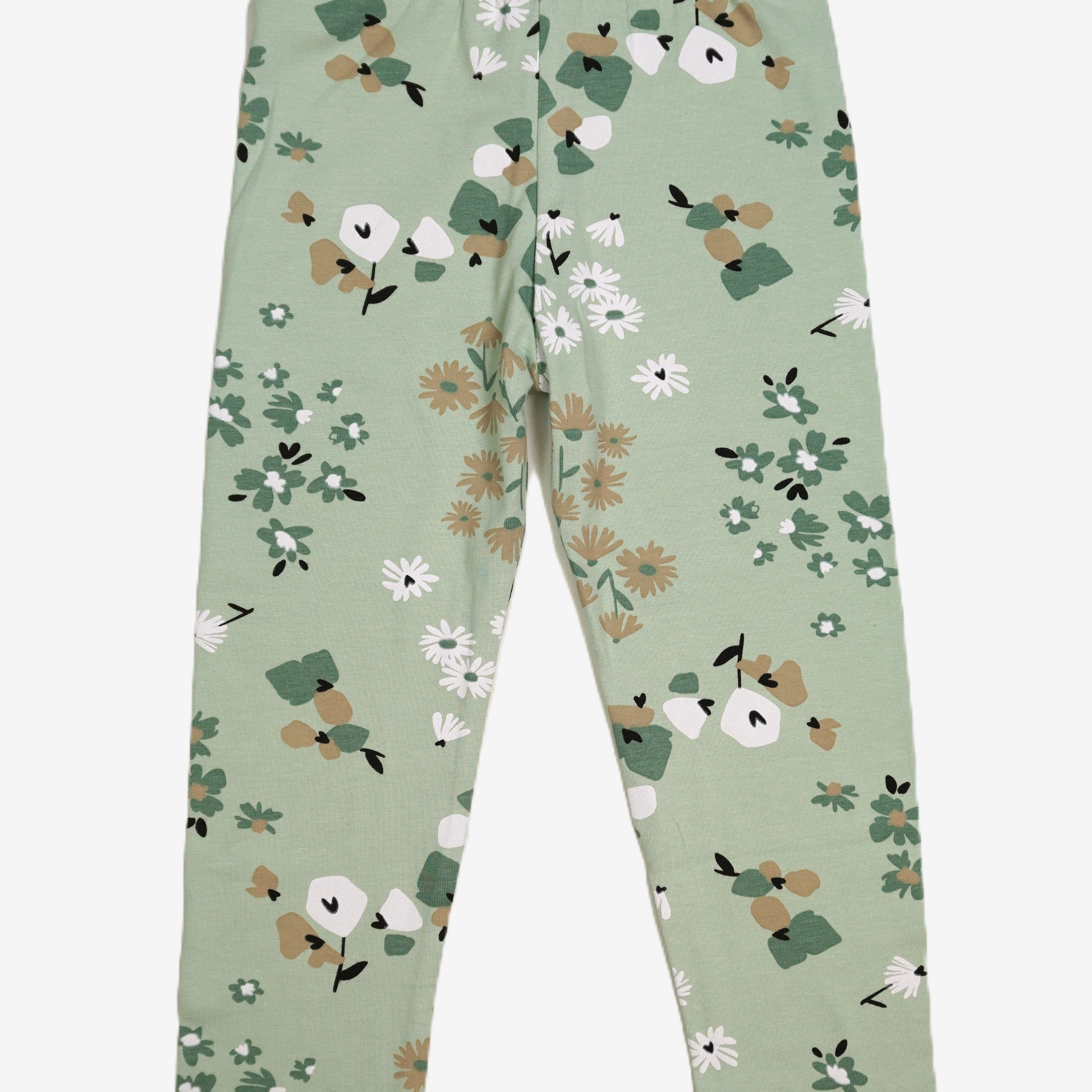 Meadow – Kinder Leggings Blumenprint Sagegreen