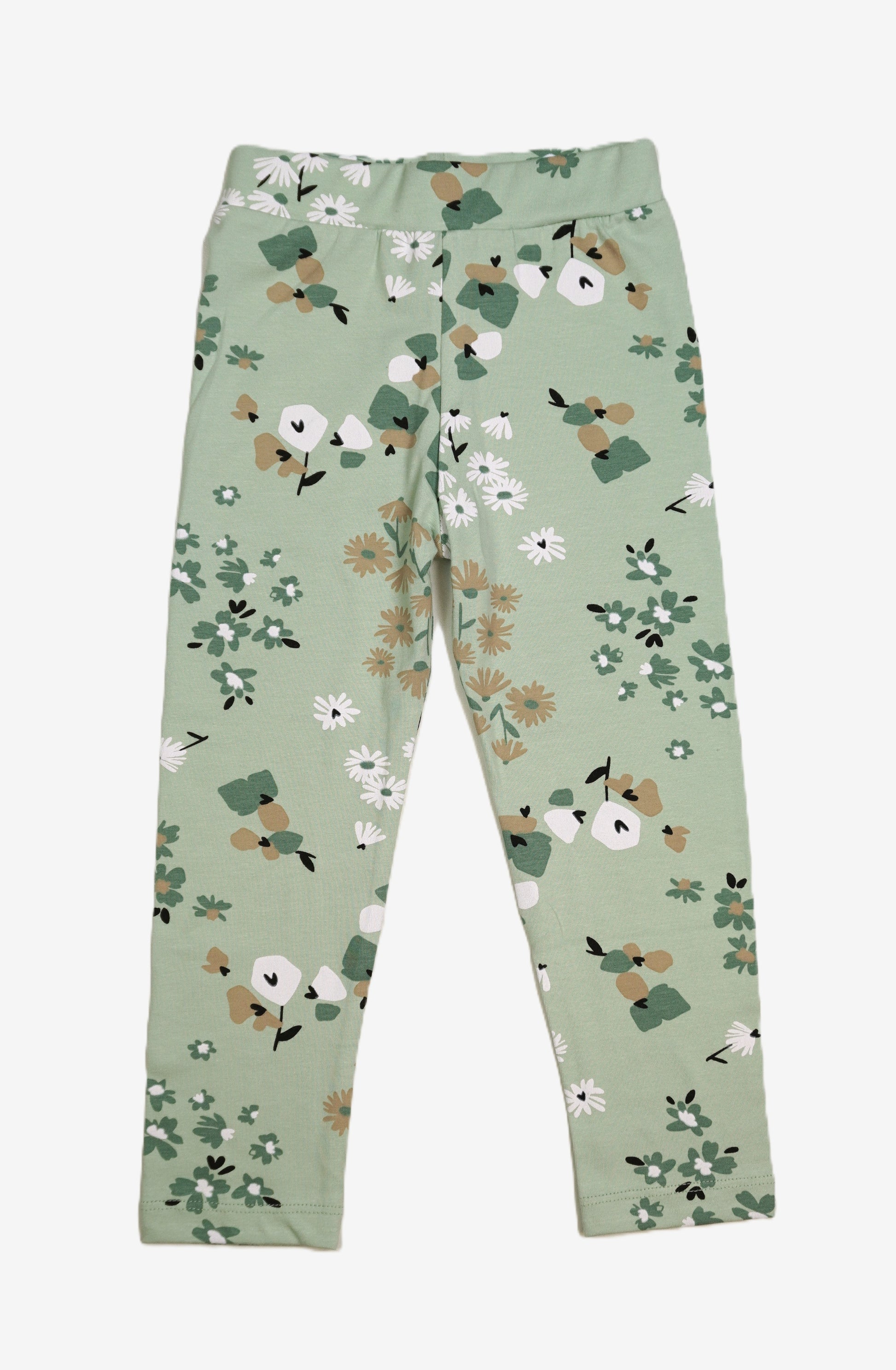 Meadow – Kinder Leggings Blumenprint Sagegreen