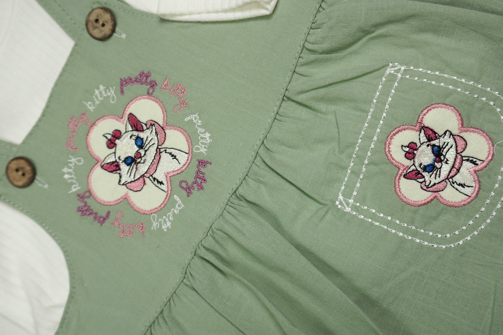 Pretty Kitty – Baby Set Trägerkleid & Langarmshirt