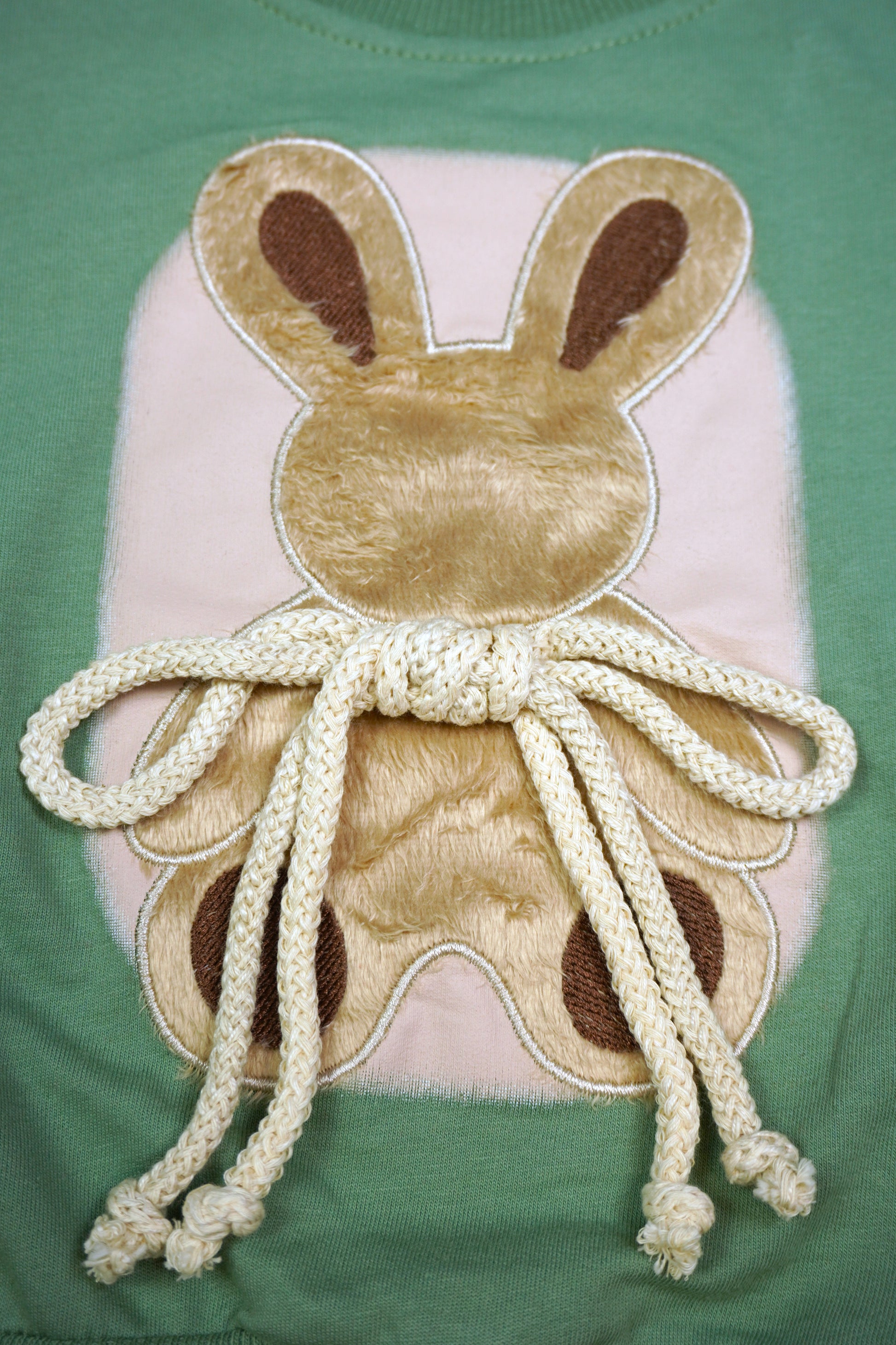 Kinder 2-in-1 Set "Bunny" Grün – Sweatshirt mit 3D-Häschen & Jogginghose