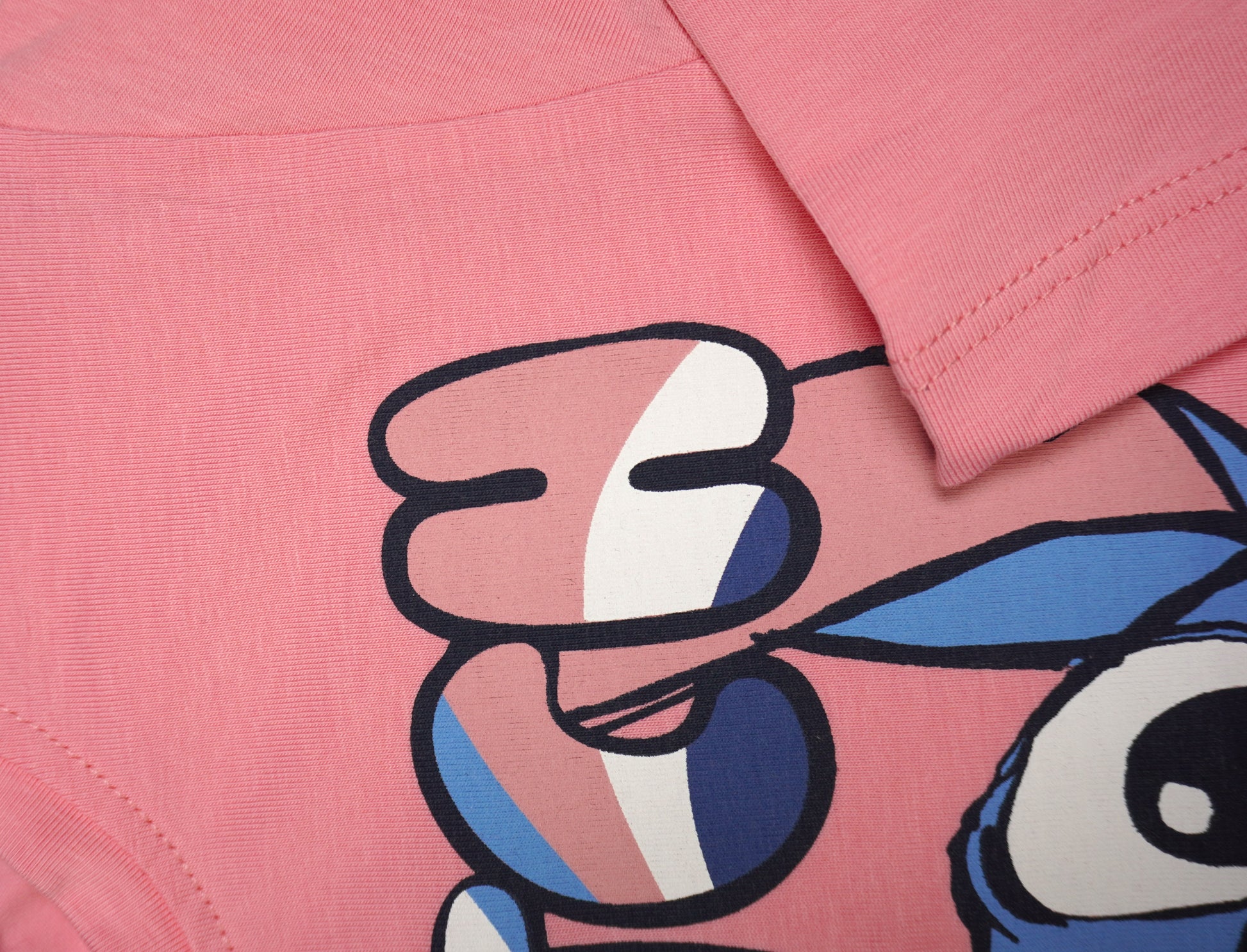 Mädchen Langarmshirt Rosa "Stitch" Disney-Print
