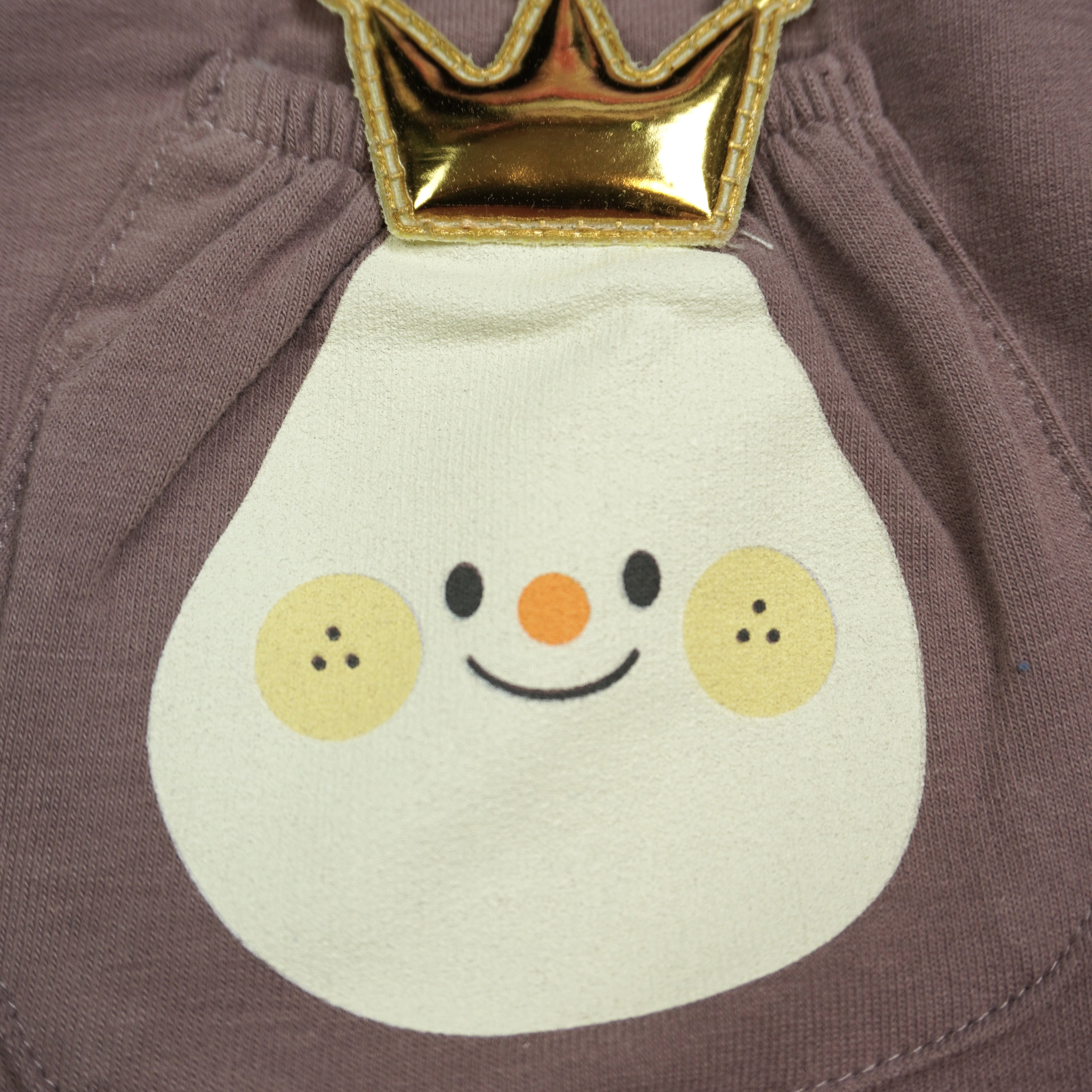 Kinder Sweatshirt Taupe "Ei-König" mit goldener Krone – WOW