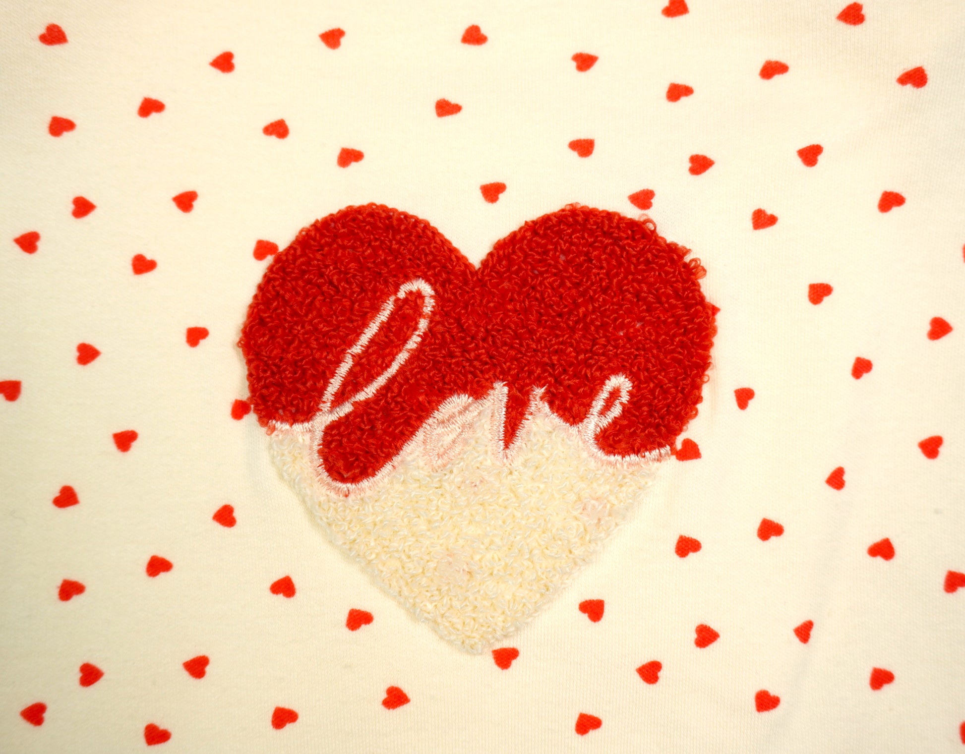Baby-Set 2-teilig «Love» – Creme/Rot