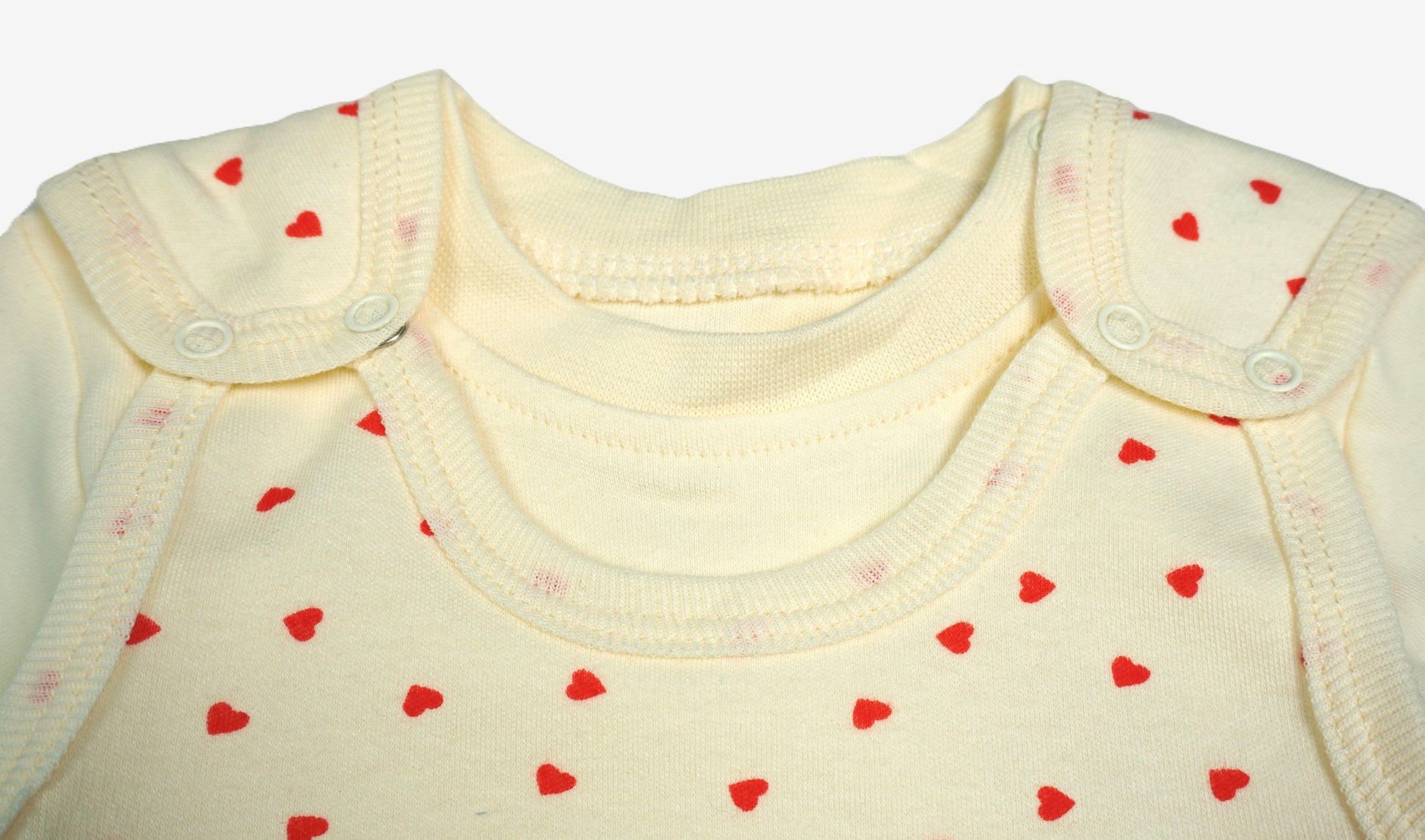 Baby-Set 2-teilig «Love» – Creme/Rot