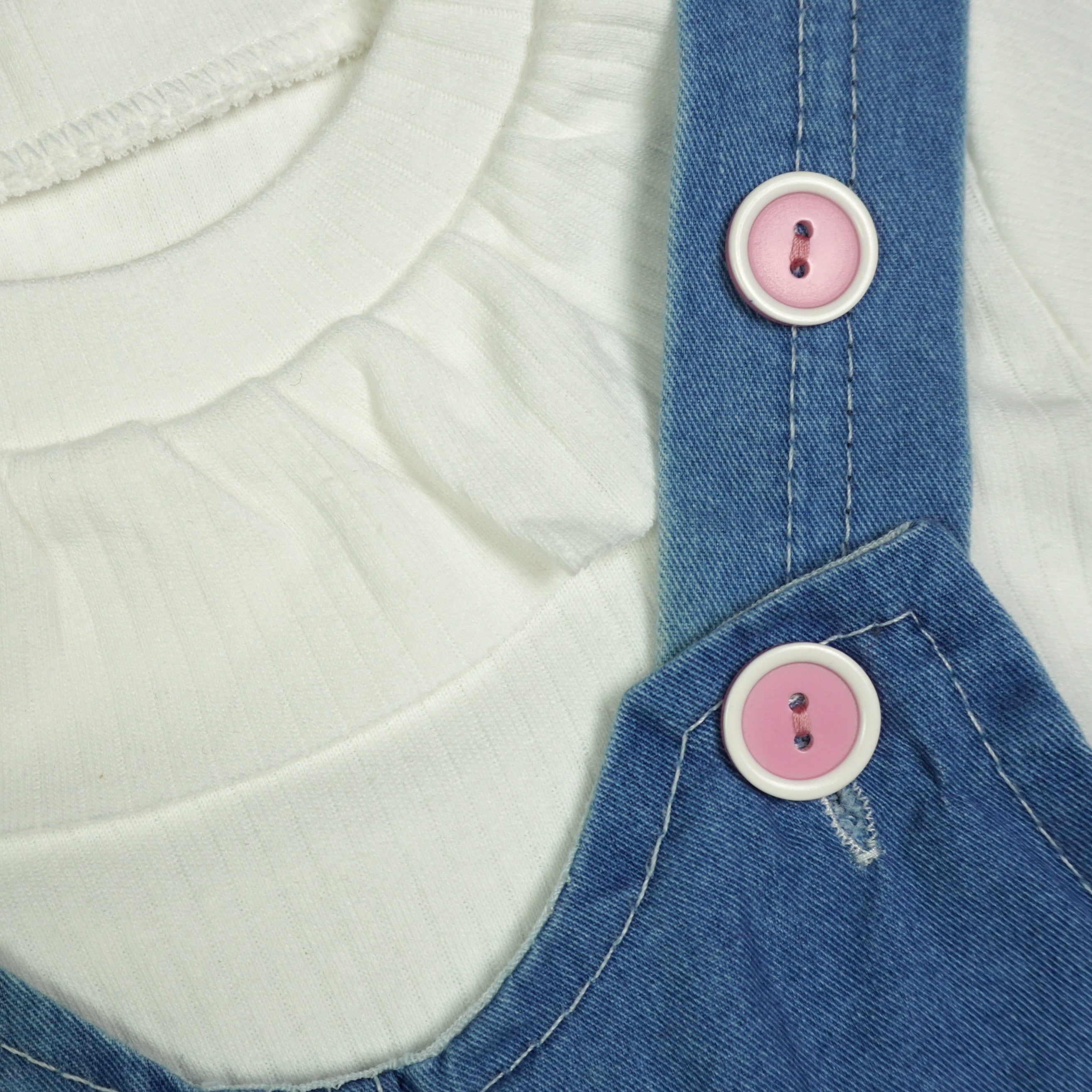 Baby Mädchen-Set 2-teilig «Love Cats» – Jeans/Weiss