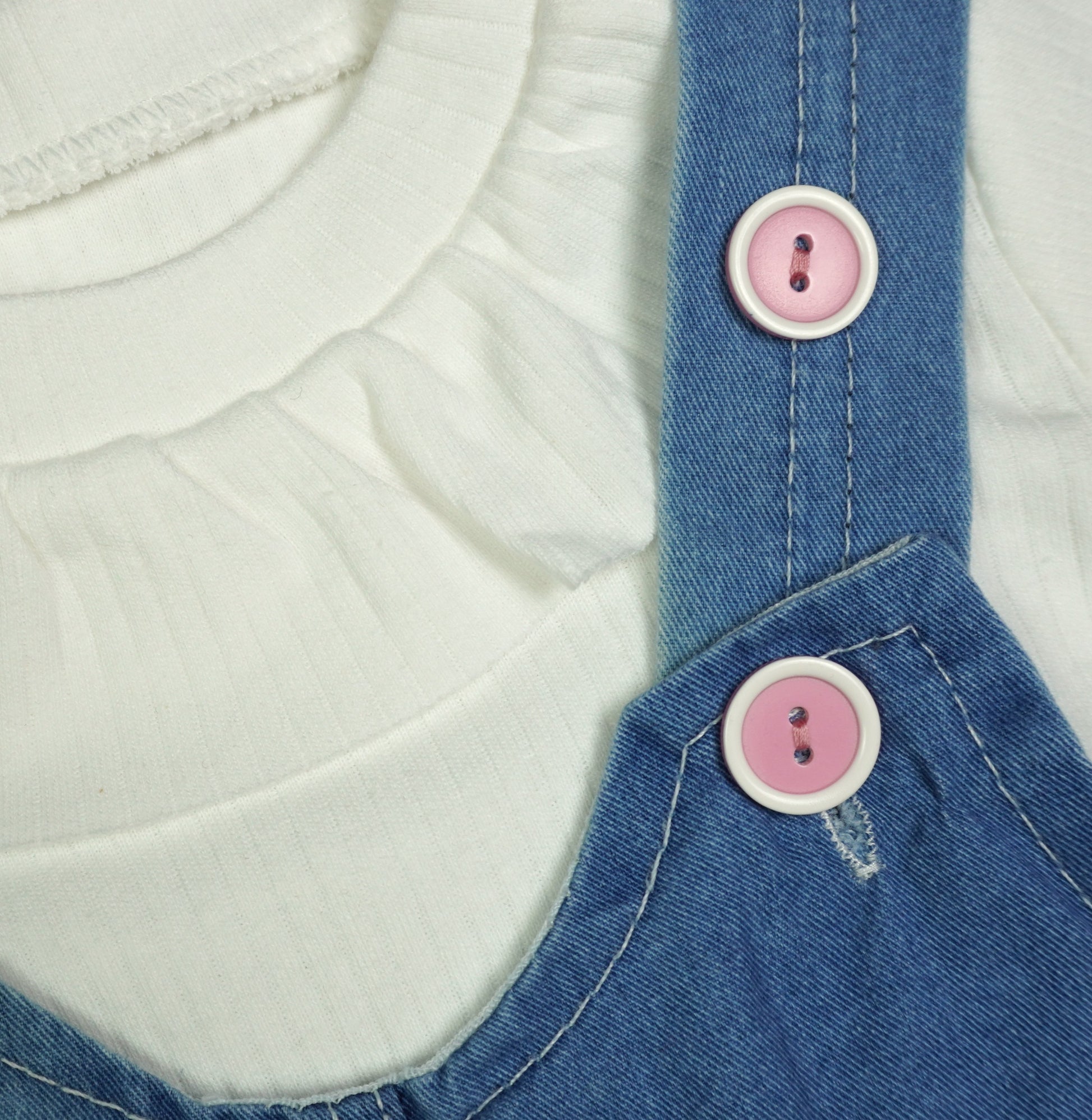Baby Mädchen-Set 2-teilig «Love Cats» – Jeans/Weiss