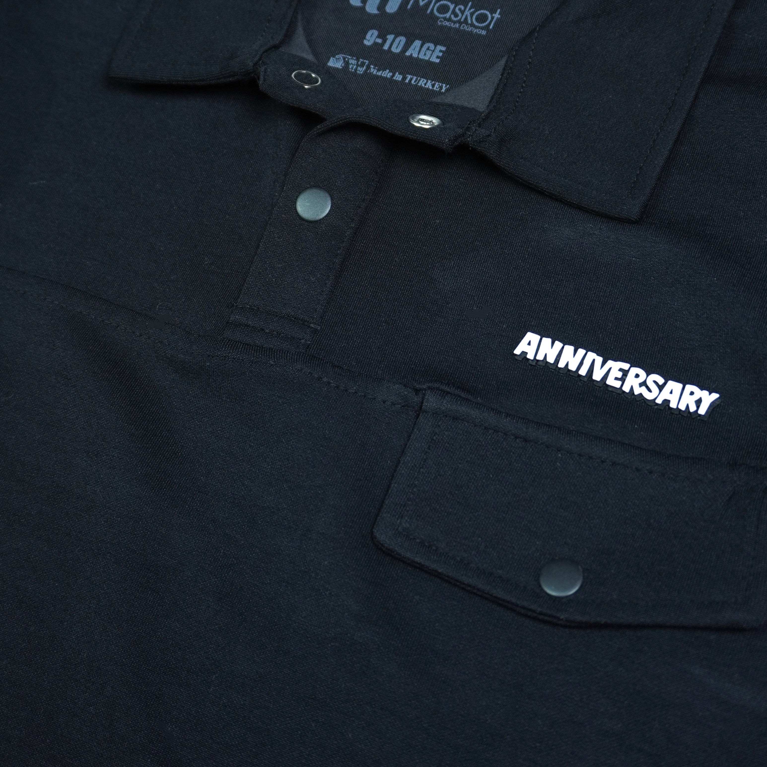 Knaben Polo-Overshirt «Anniversary» – Schwarz