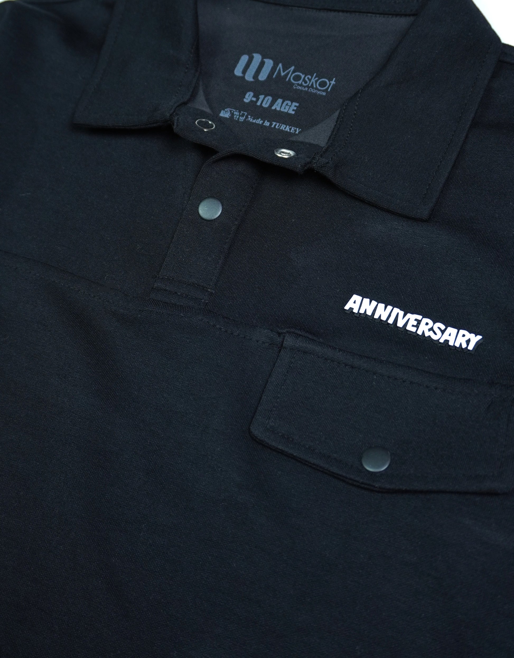 Knaben Polo-Overshirt «Anniversary» – Schwarz